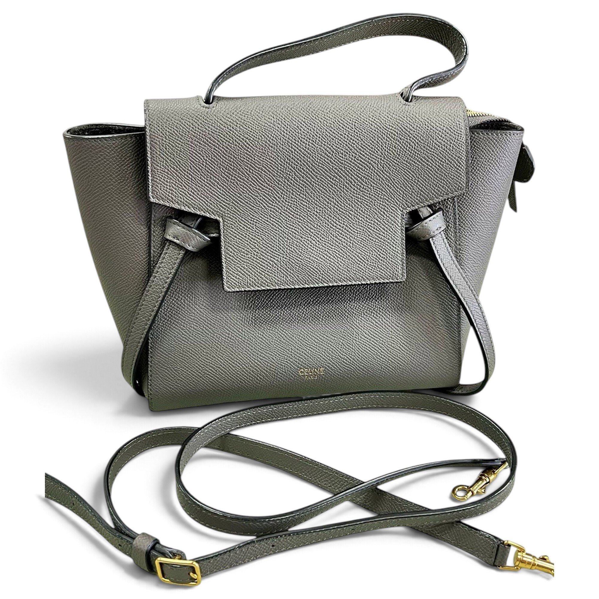 Belt leather handbag