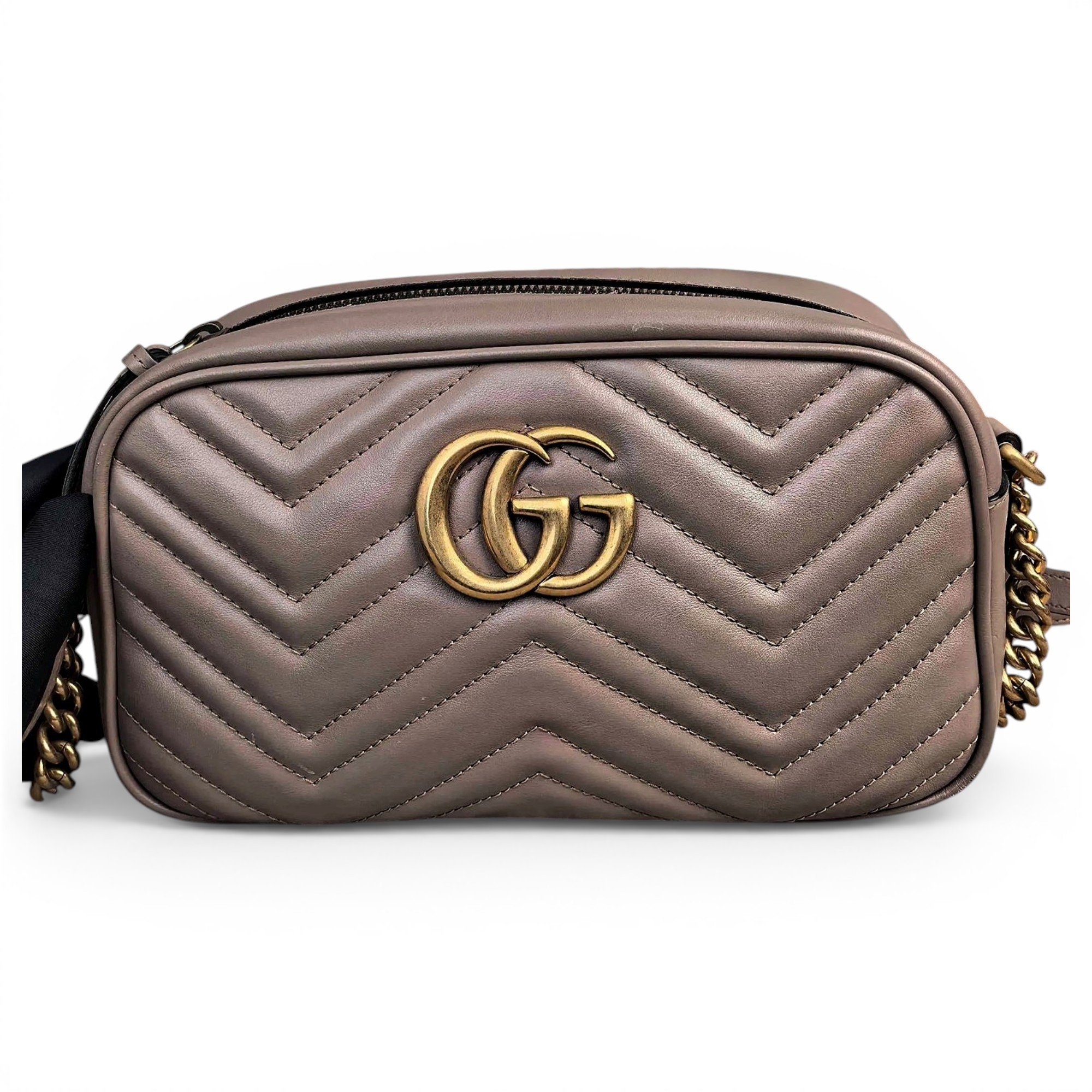 Pearly GG Marmont leather handbag