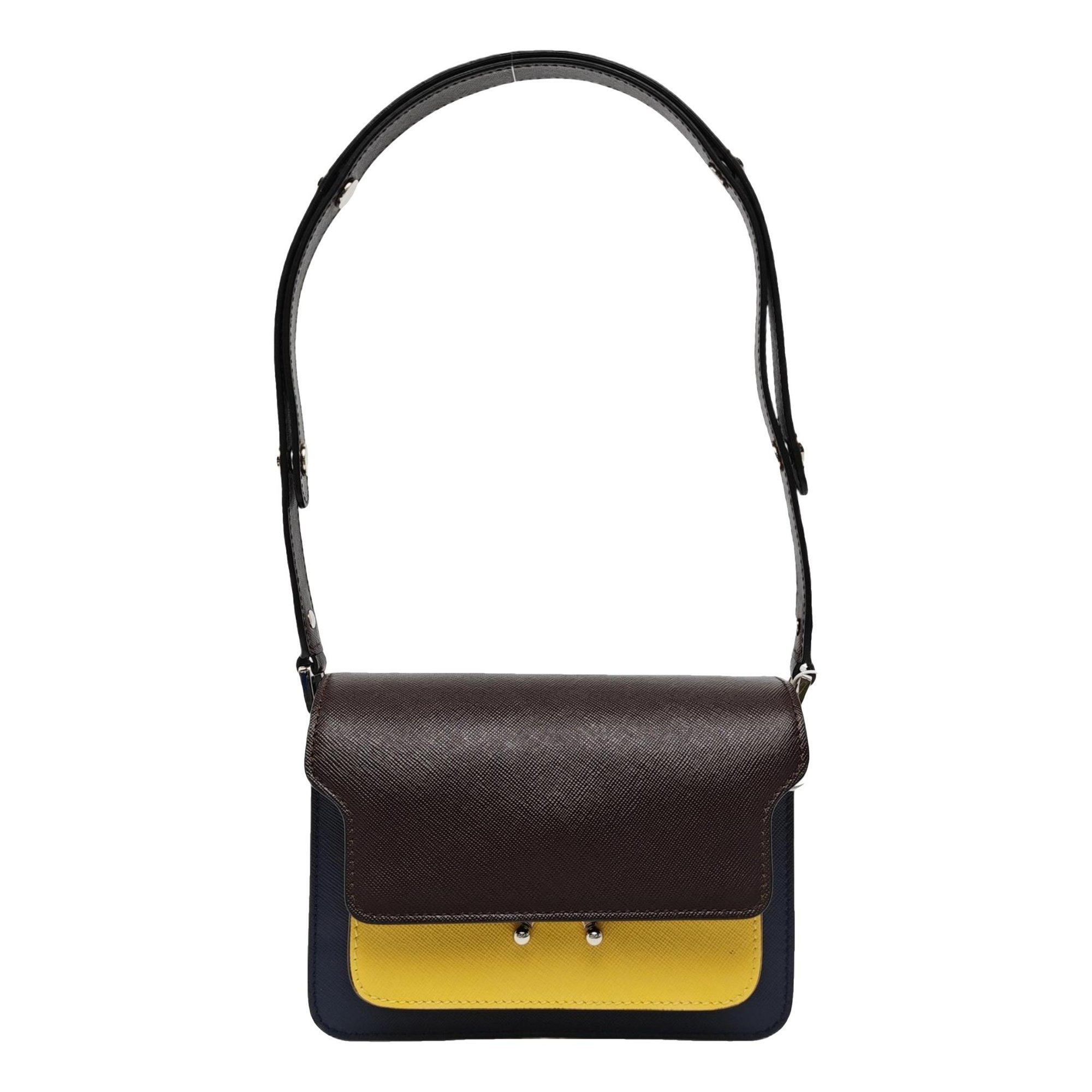 Trunk leather handbag