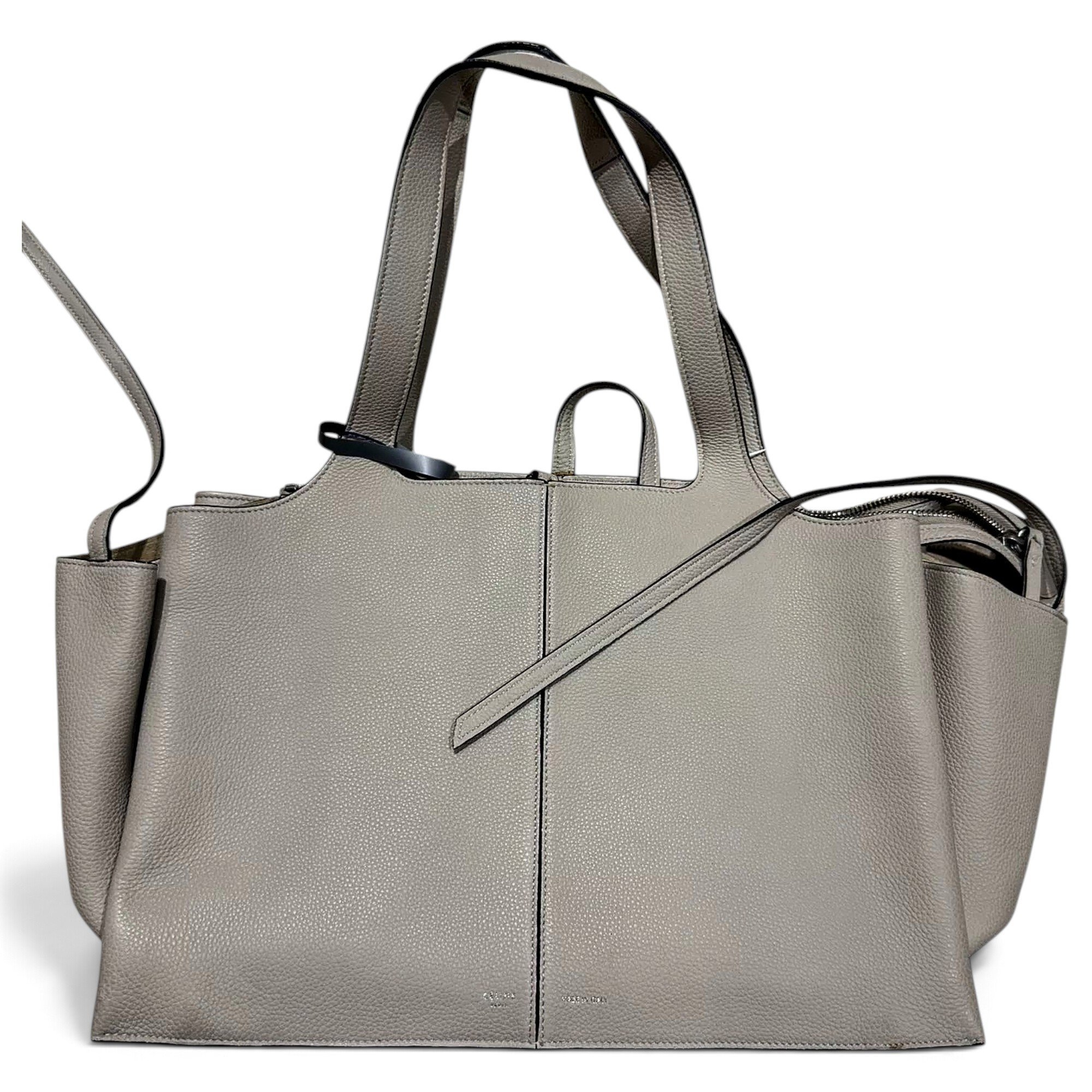 Tri-Fold leather tote