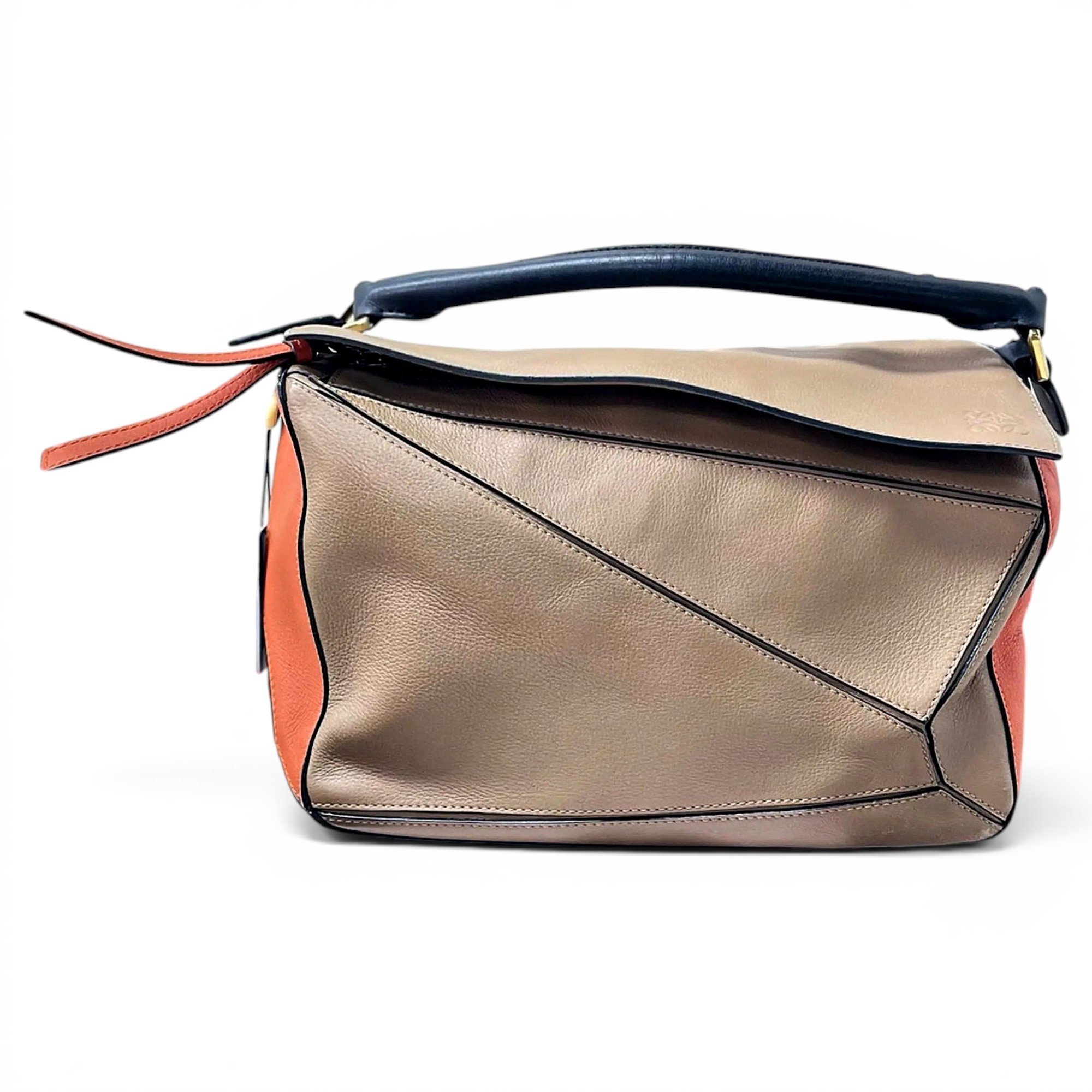 Puzzle leather crossbody bag