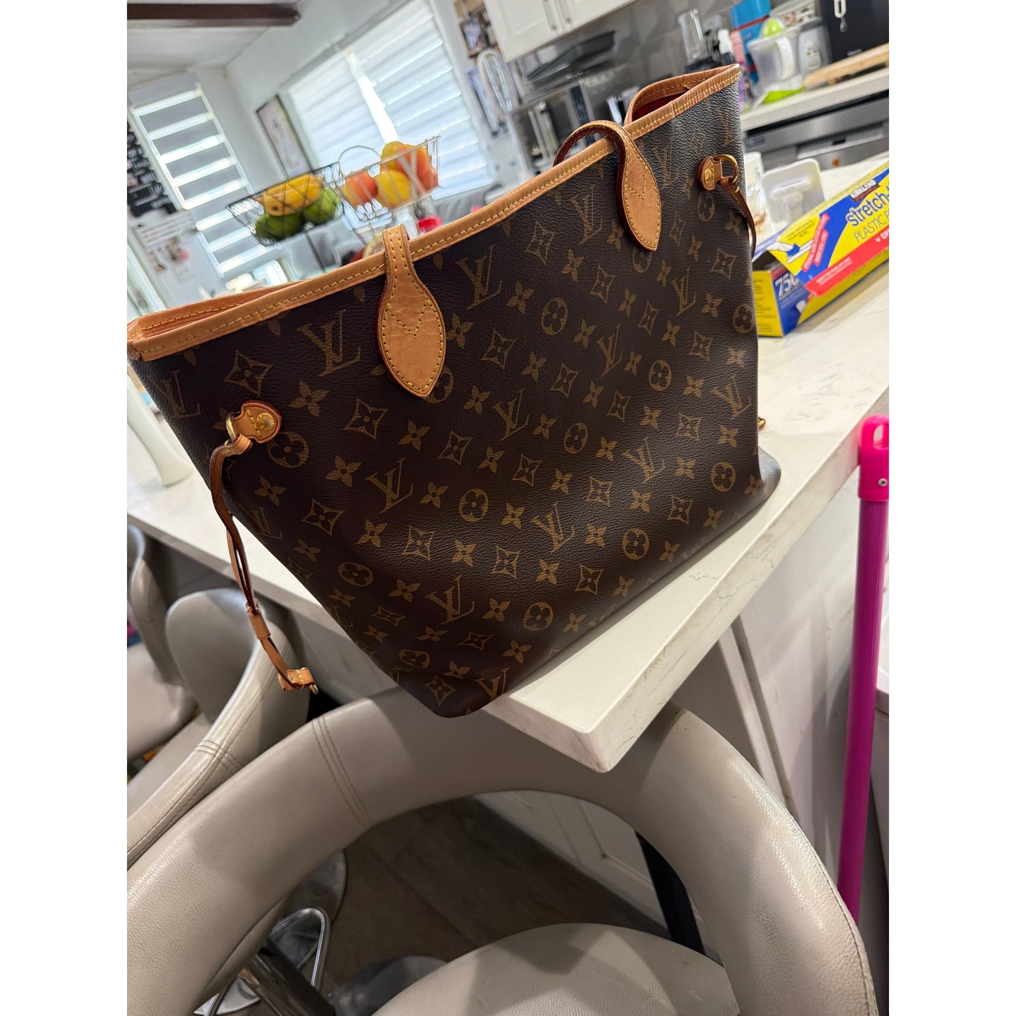 Louis Vuitton Neverfull leather tote