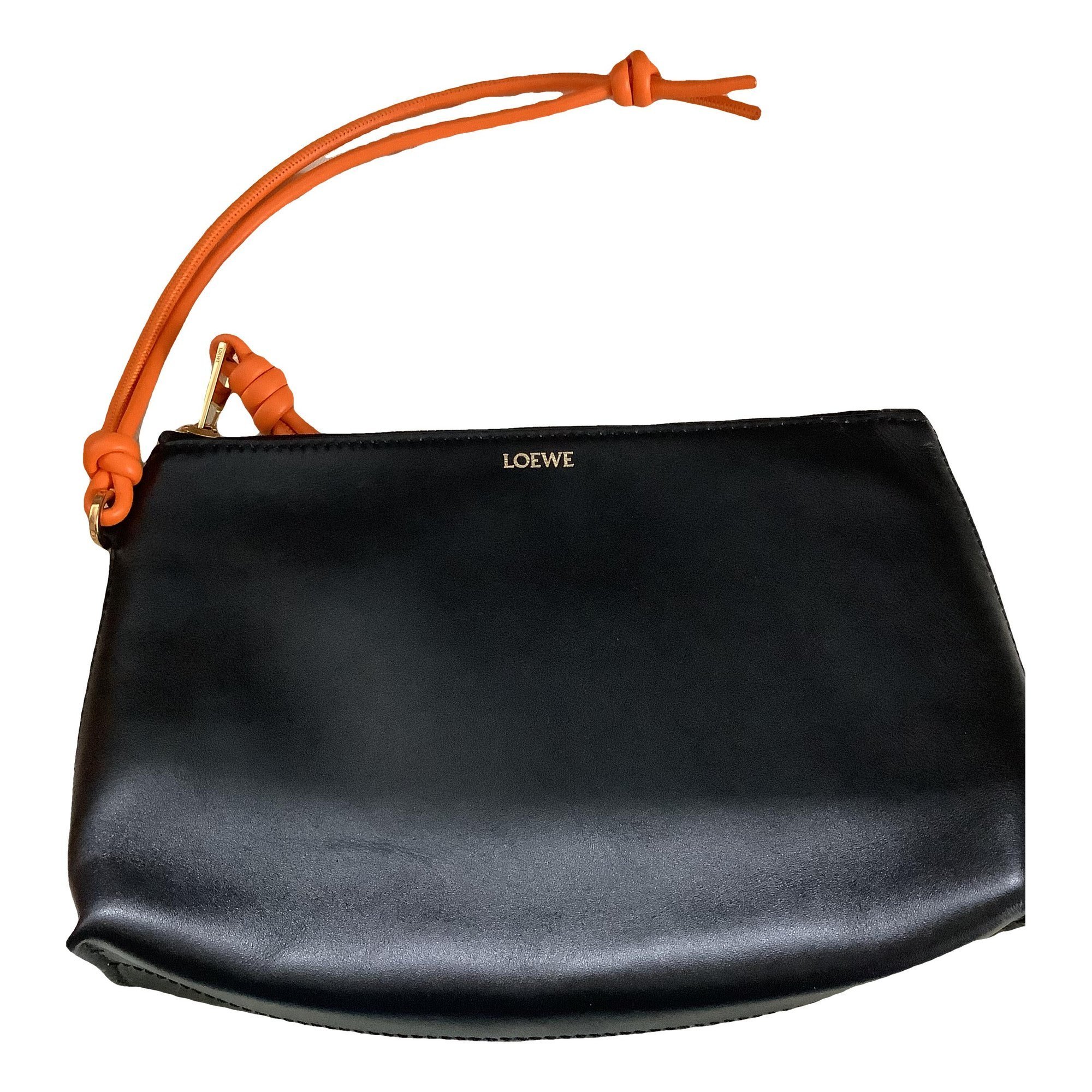 Leather clutch bag