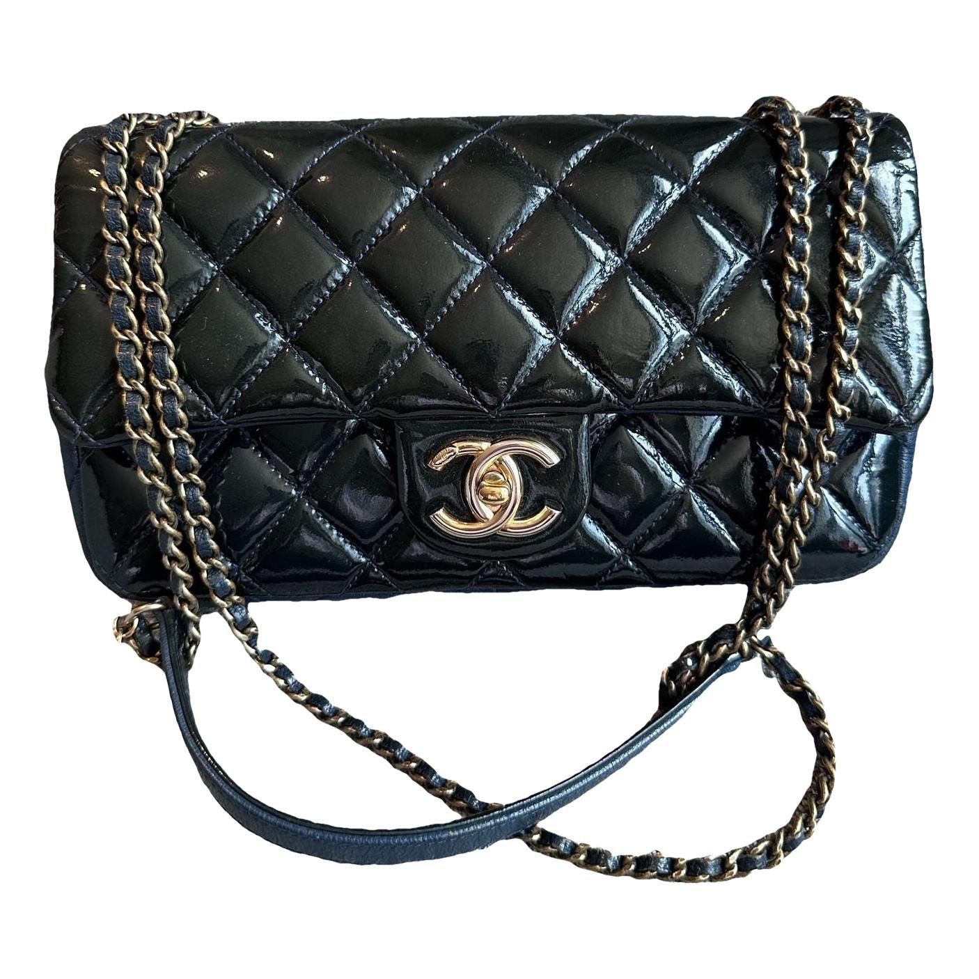 Patent leather handbag