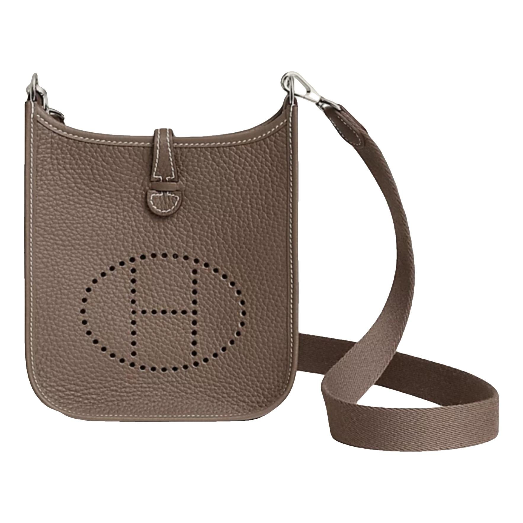 Hermes Mini Evelyne leather handbag