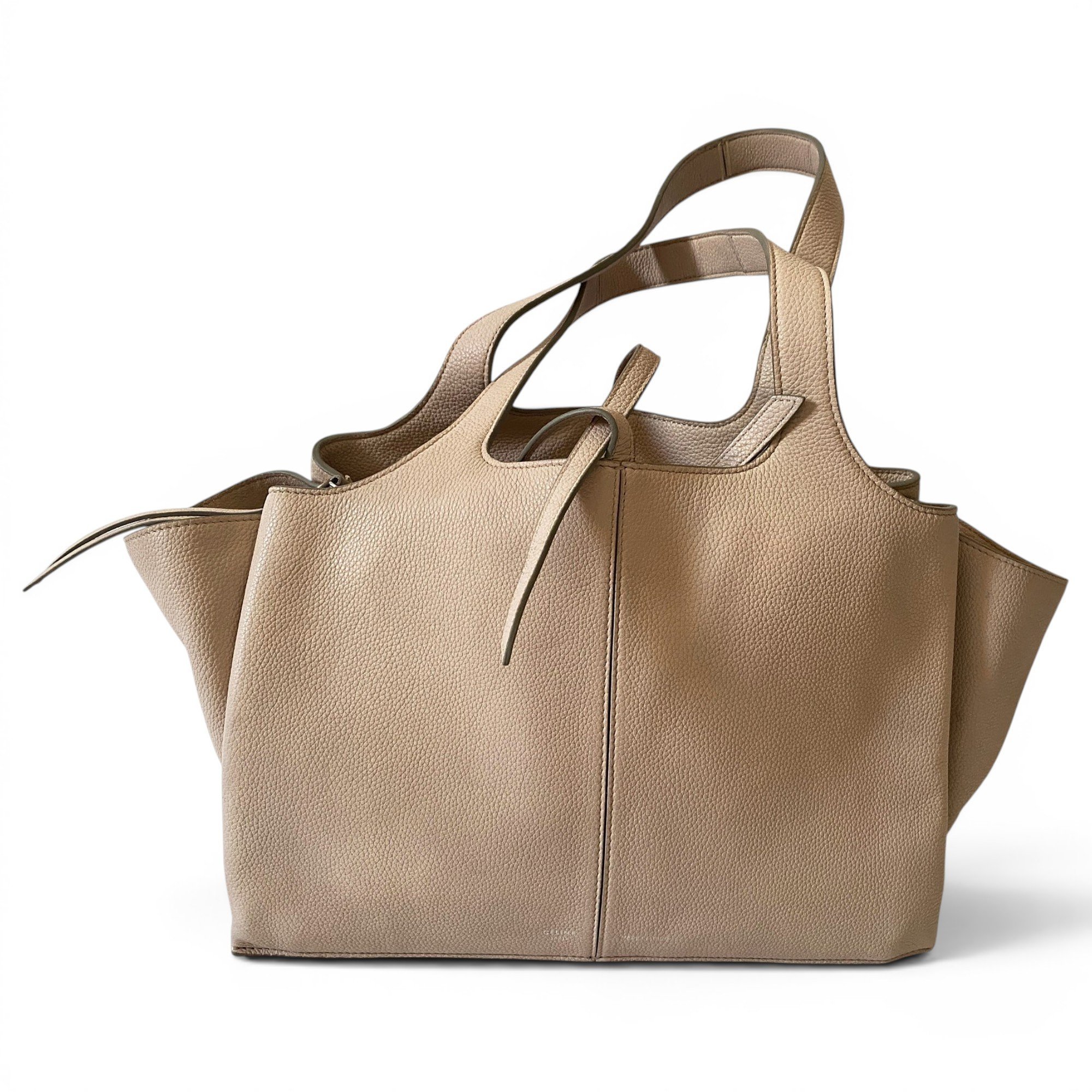 Tri-Fold leather handbag