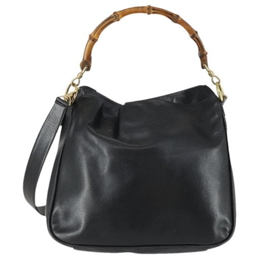 Bamboo leather handbag