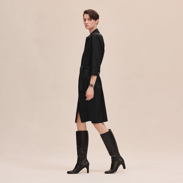 Noir Shirt Dress
