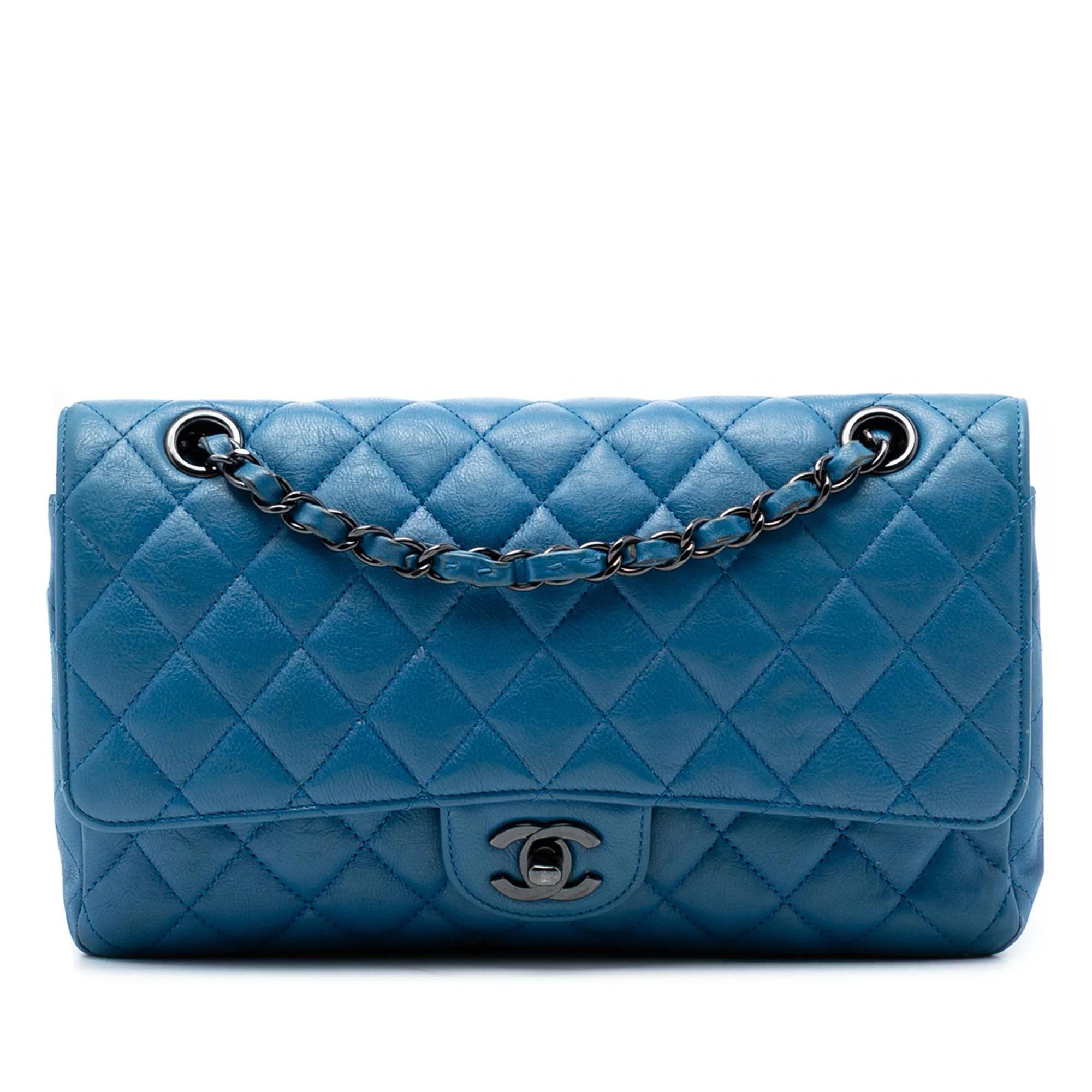Wallet On Chain Boy Half Flap leather handbag