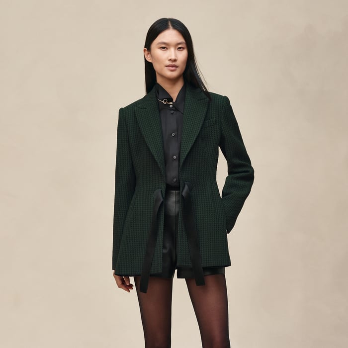 Vert Anglais Jacket With Knotted Waist