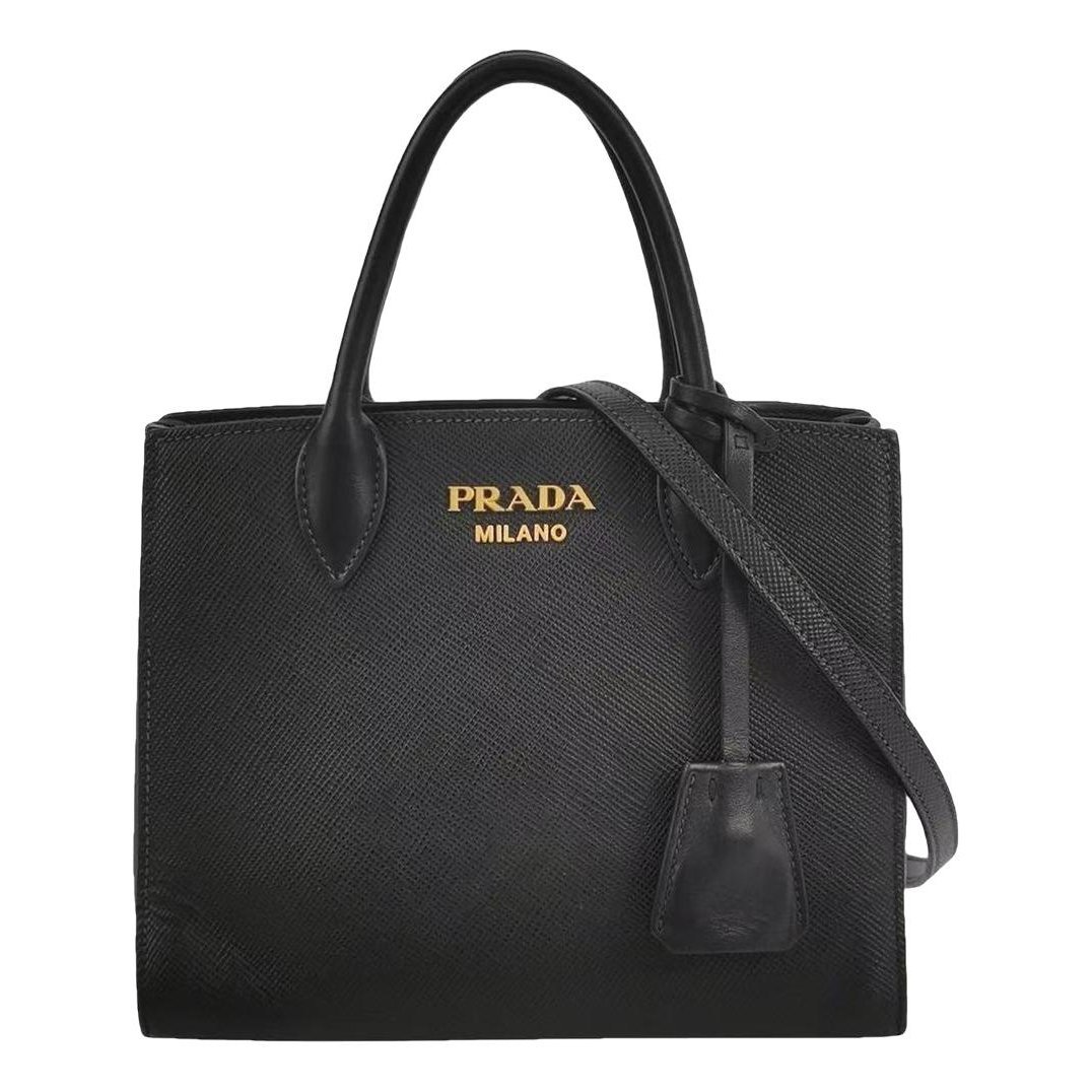 Monochrome leather handbag