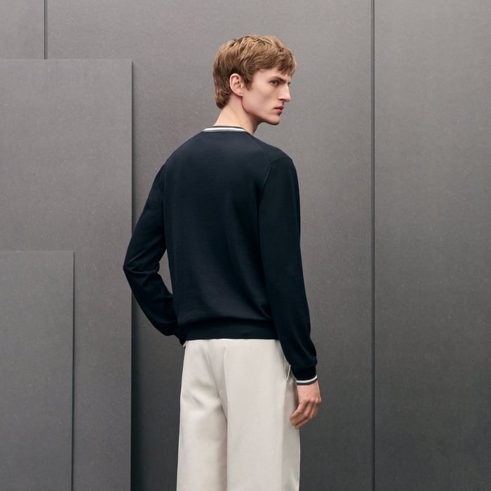 Marine "Rayures & Twist" Crewneck Sweater