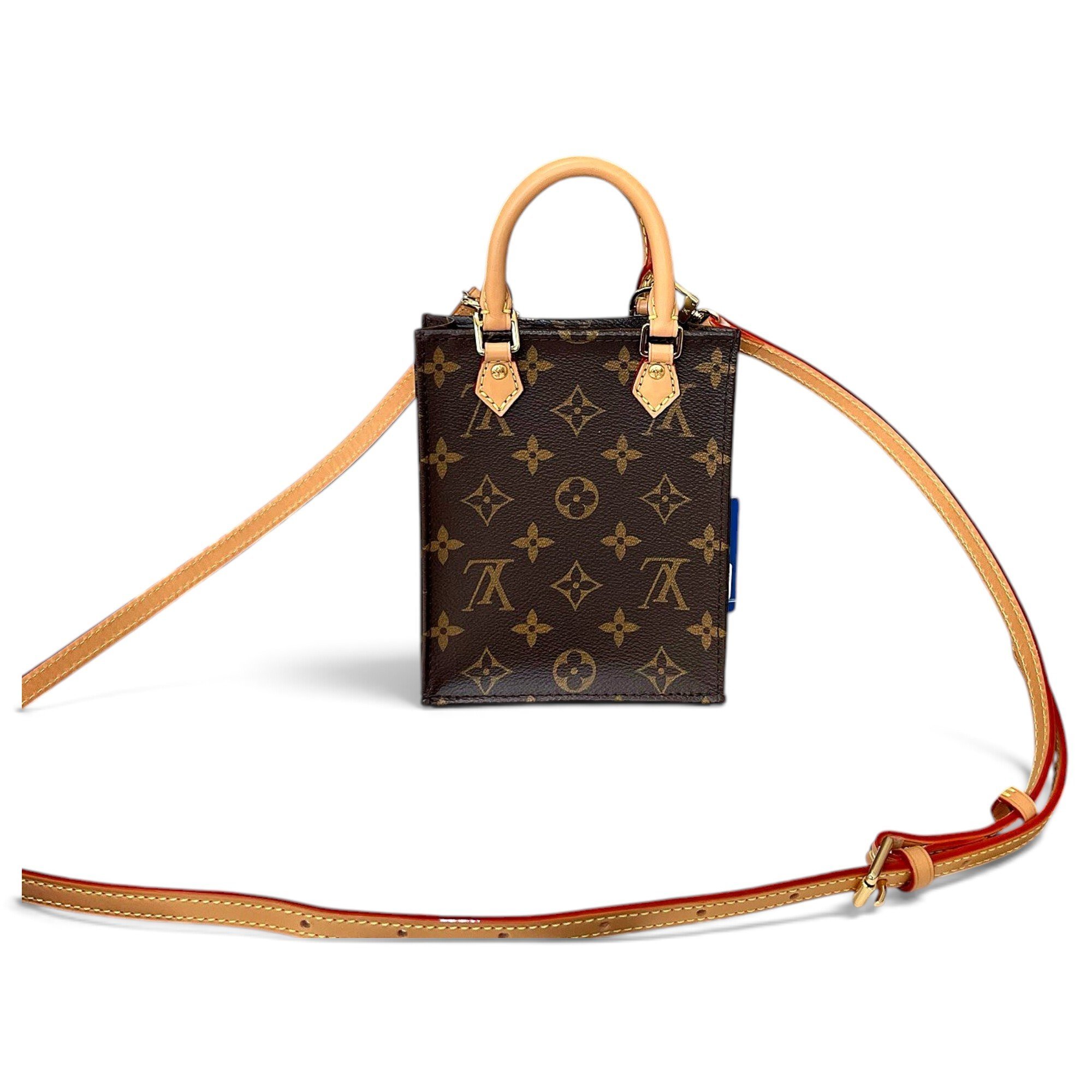 Plat leather handbag