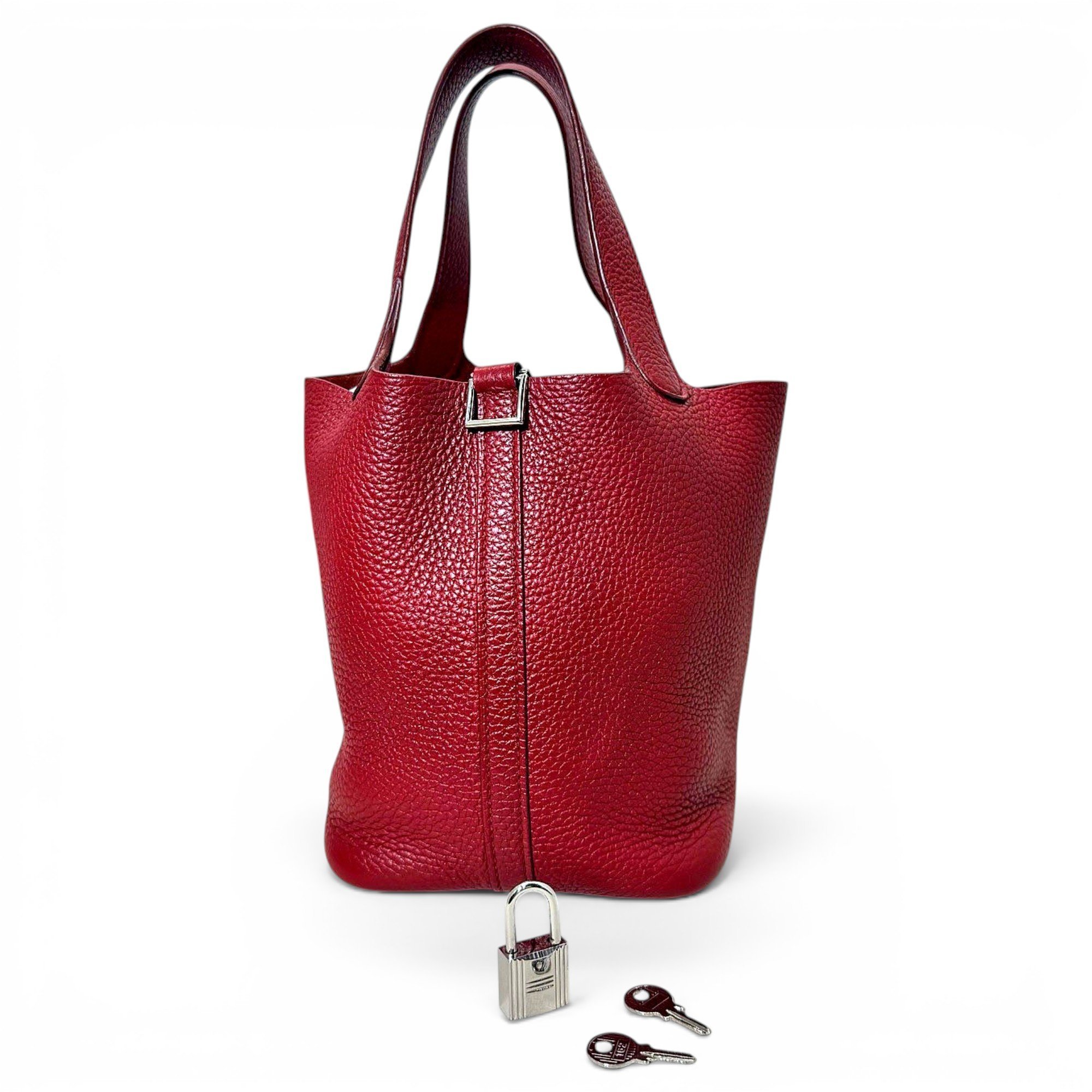 Picotin leather tote