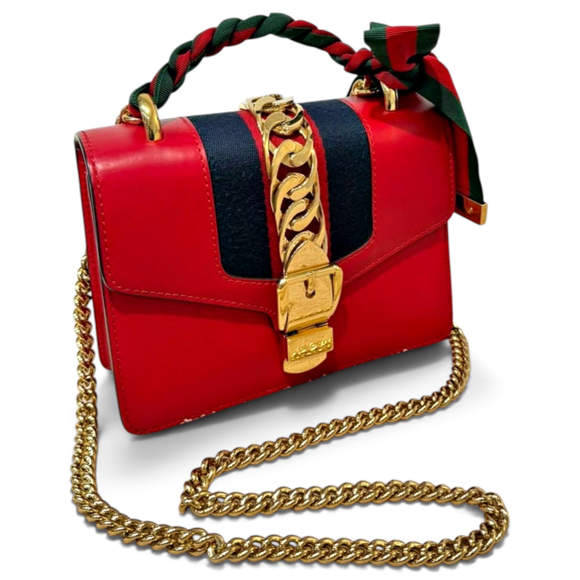 Sylvie Flap Chain leather crossbody bag