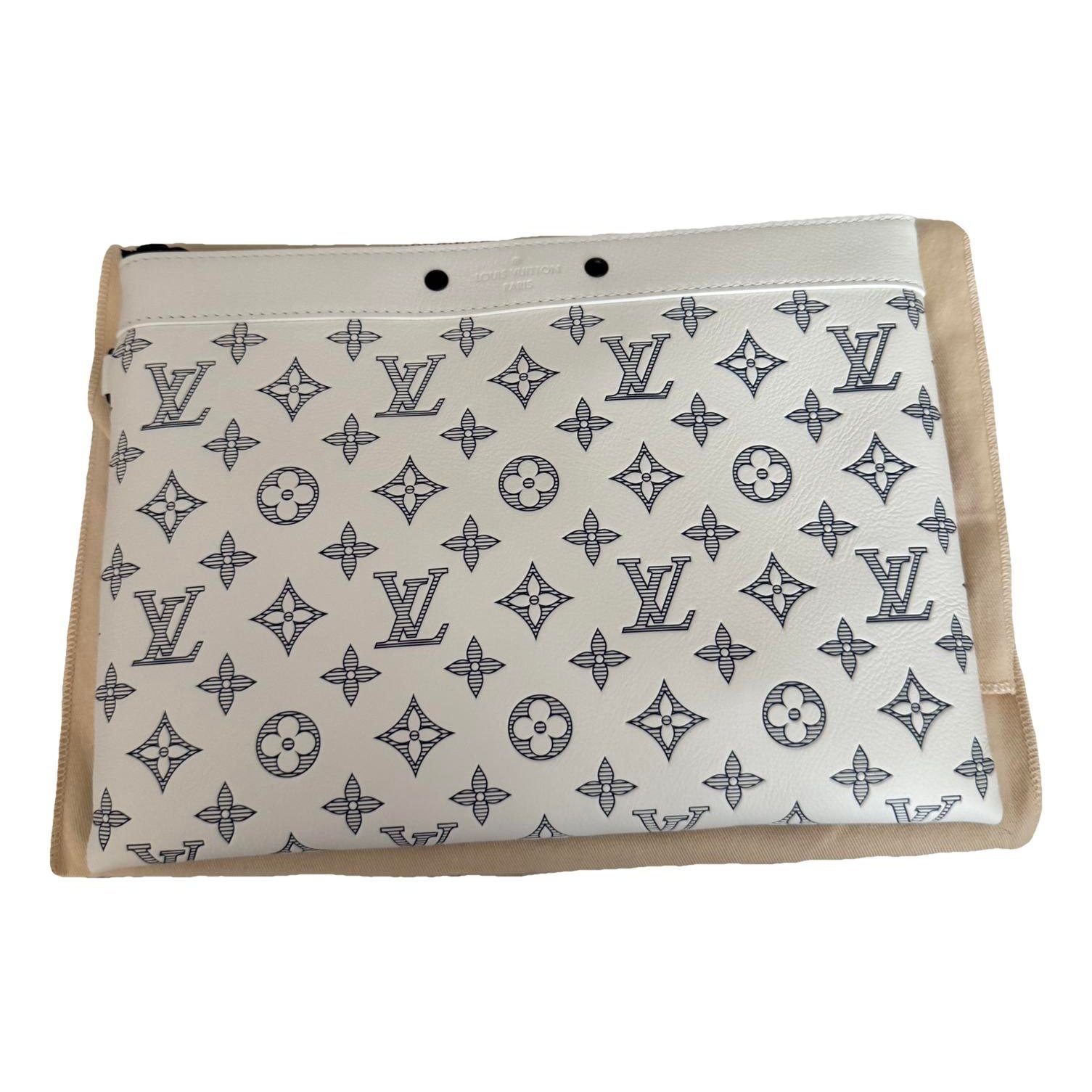 Leather clutch bag