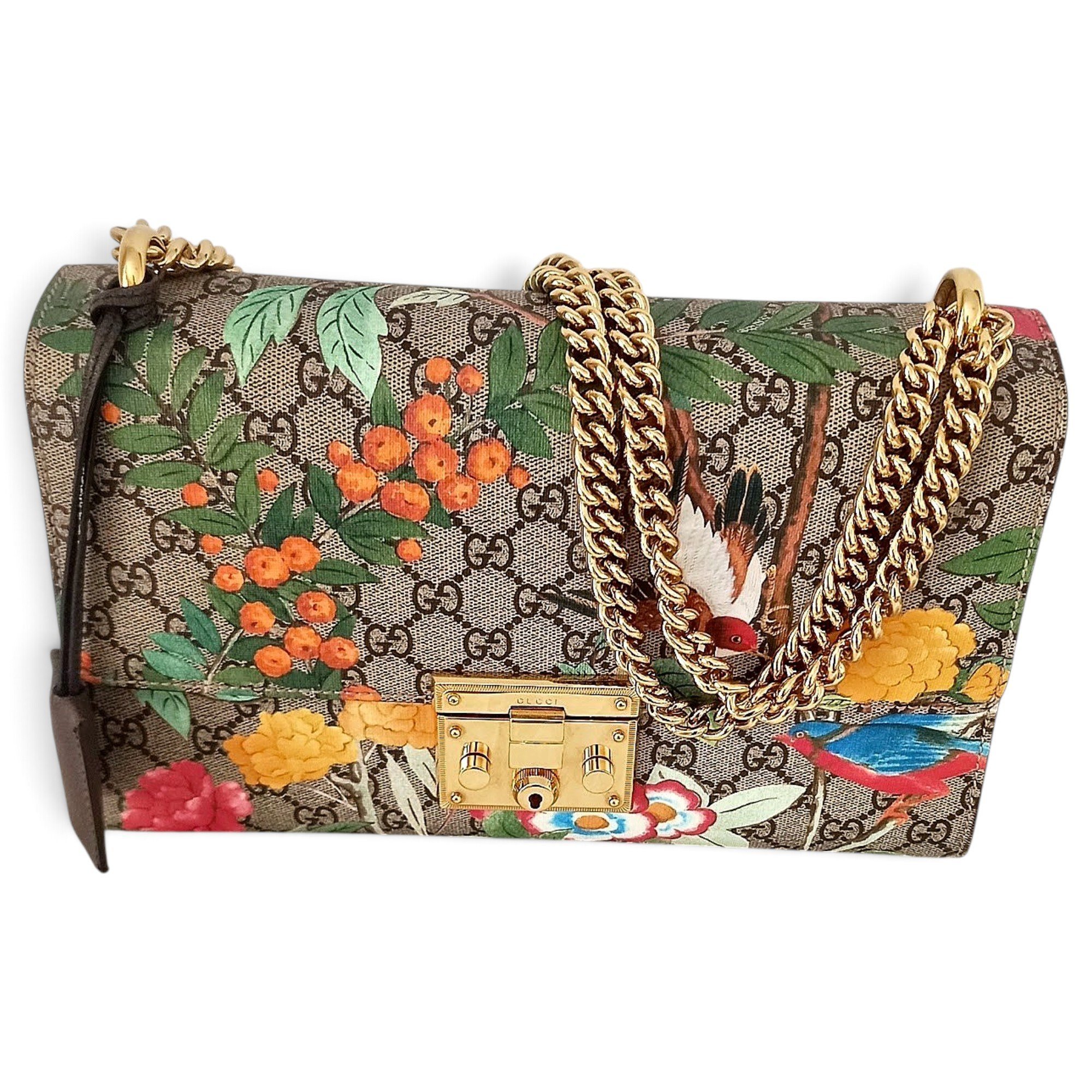 Padlock leather handbag