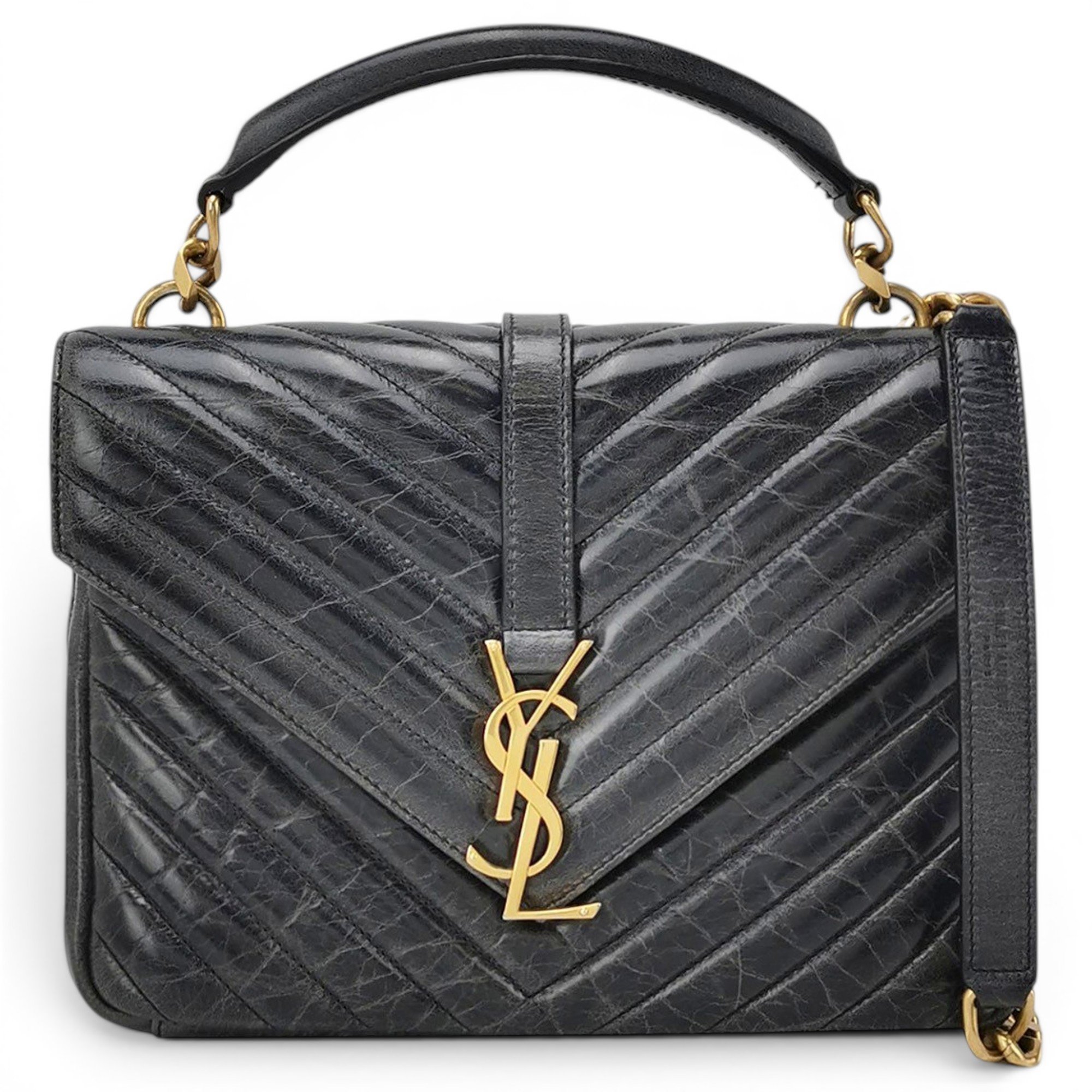 Collége monogramme leather handbag