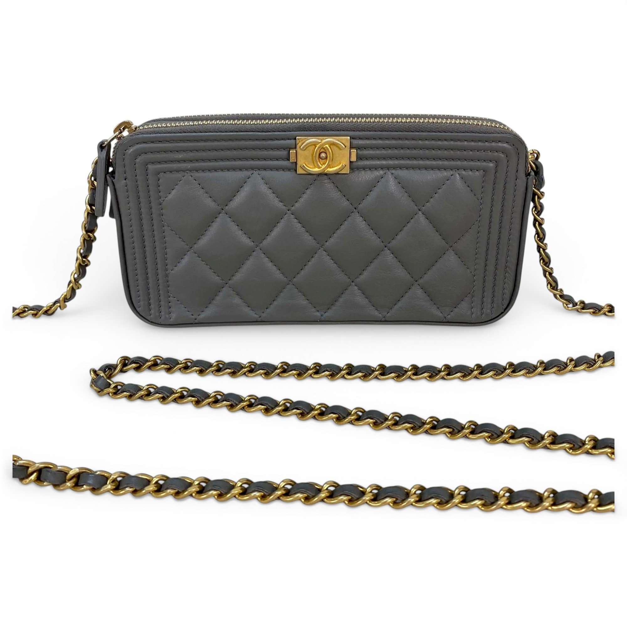 Boy leather crossbody bag