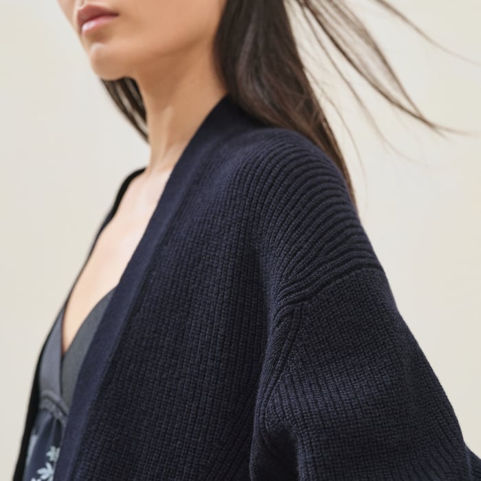Bleu Noir Long Cardigan