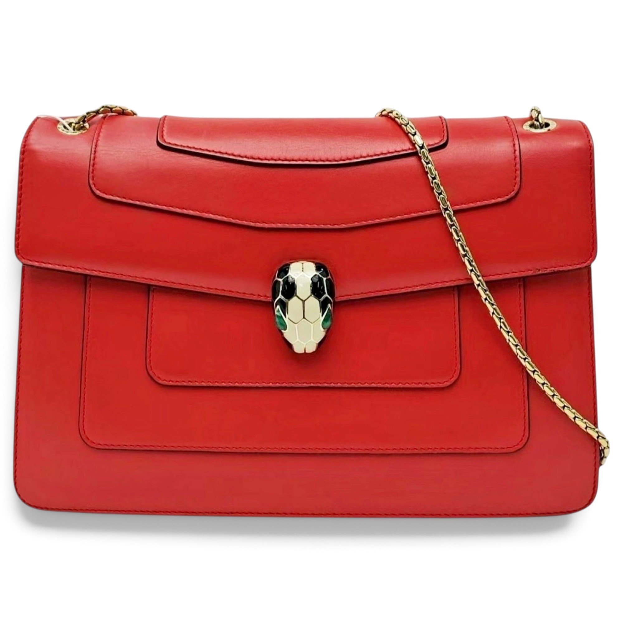 Serpenti leather handbag