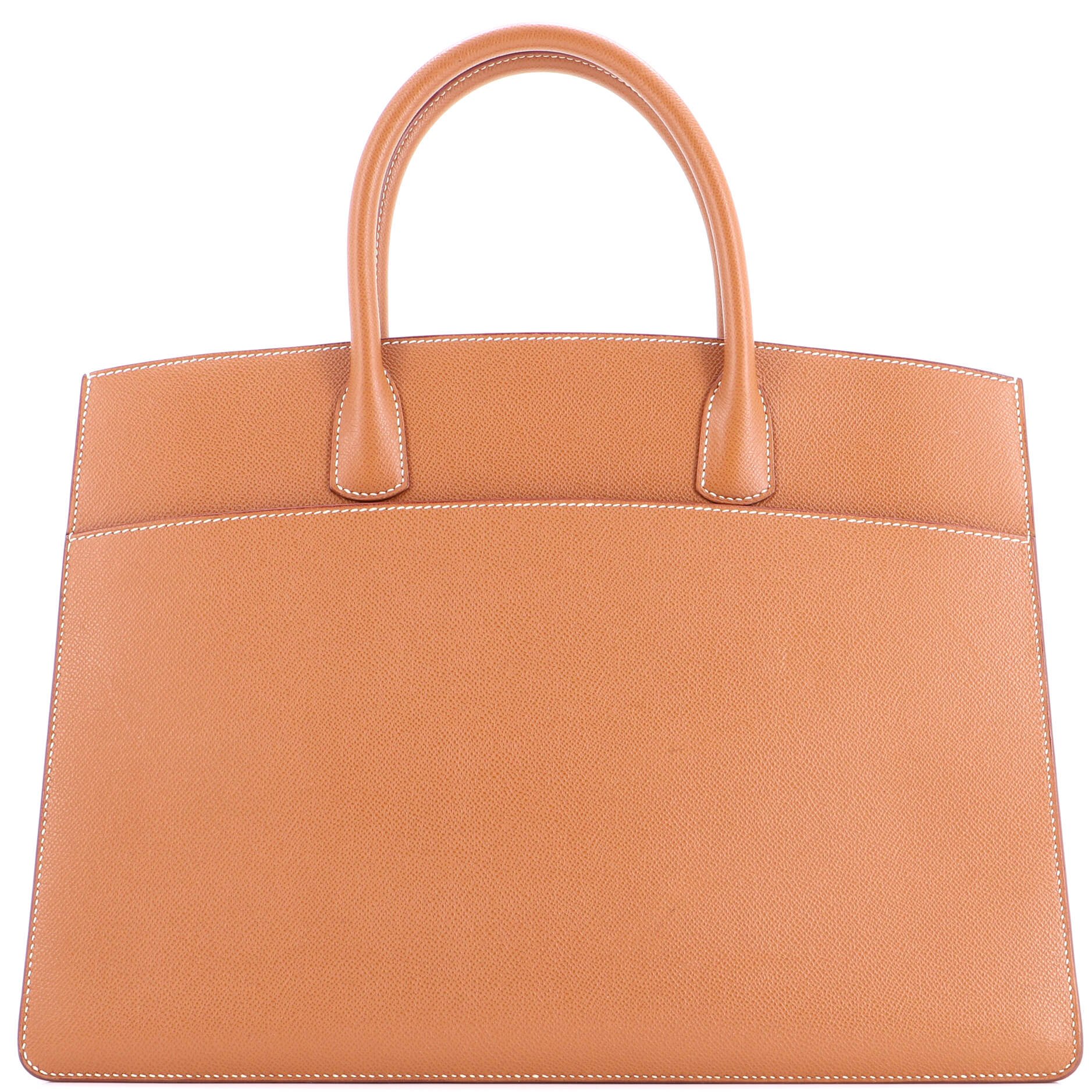 Hermes White Bus Bag Leather 39