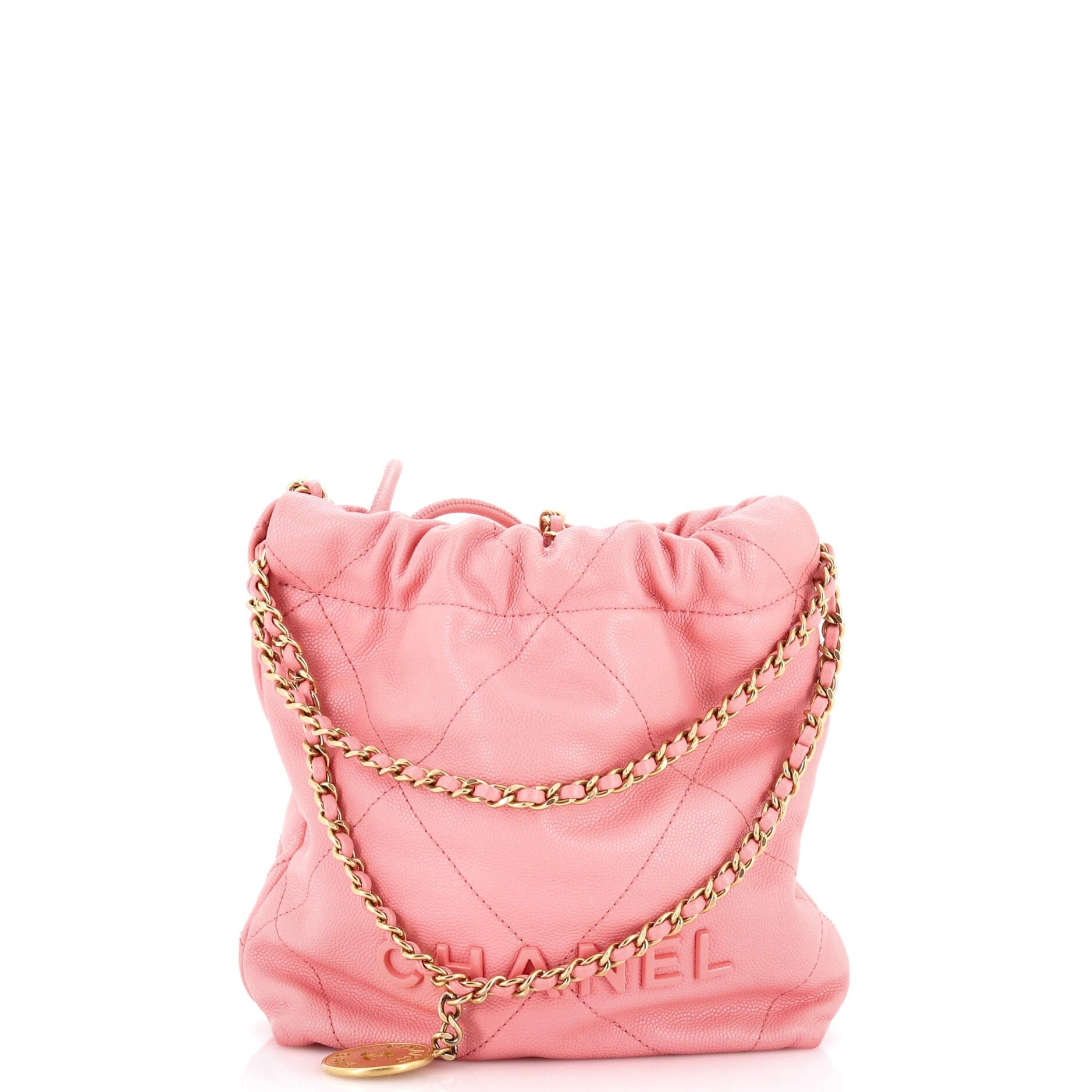 22 Chain Hobo Quilted Caviar Mini