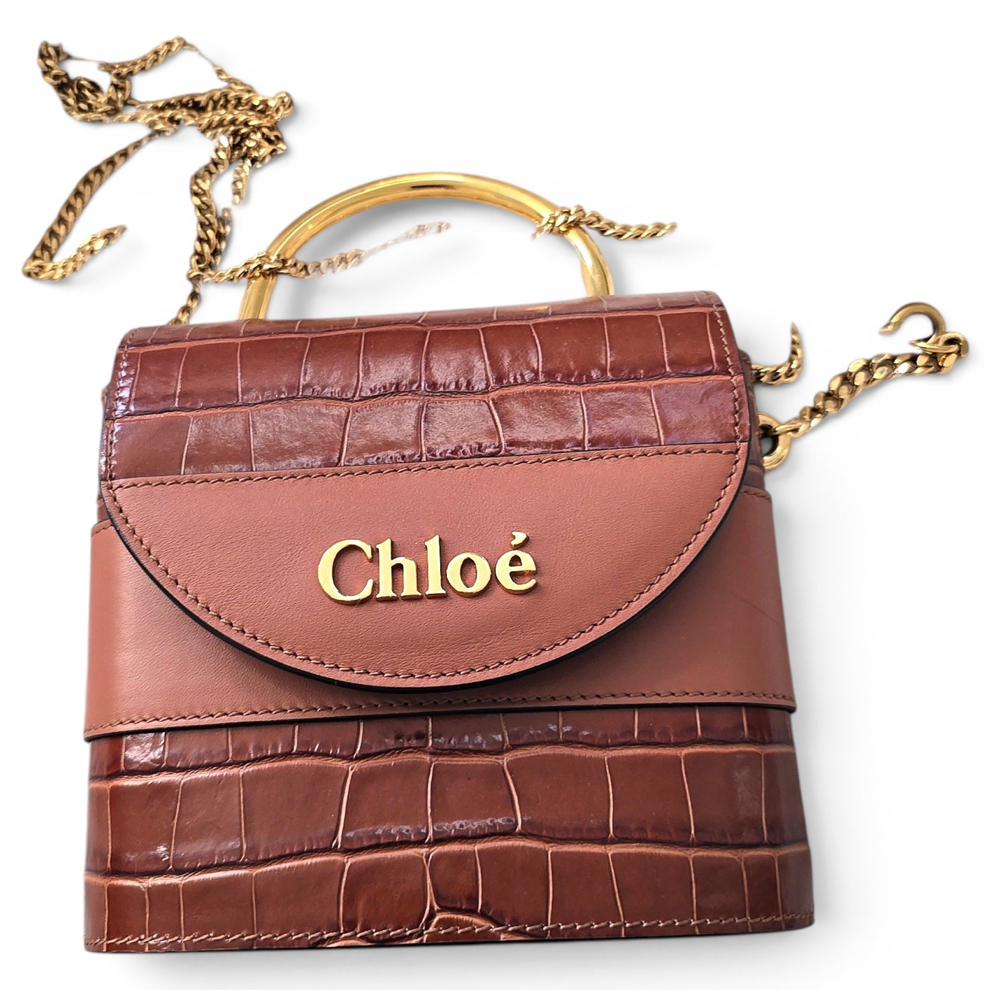 Aby Lock leather handbag