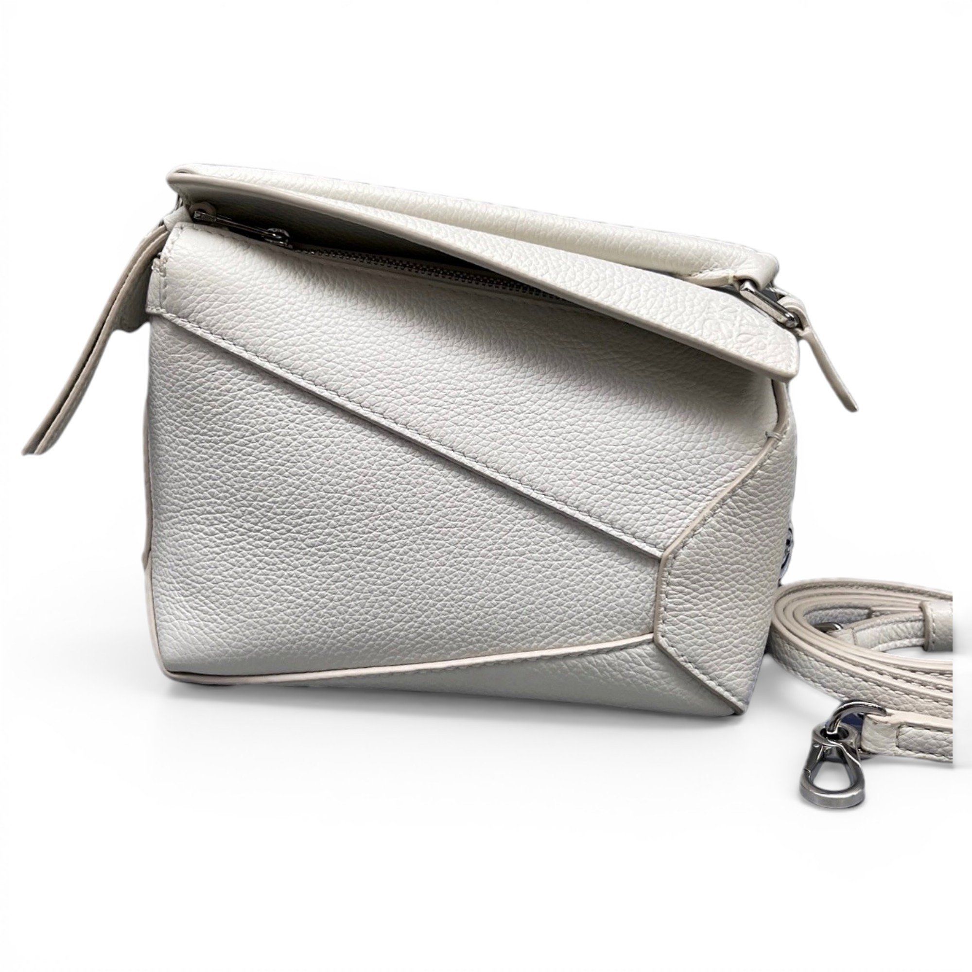 Puzzle leather handbag