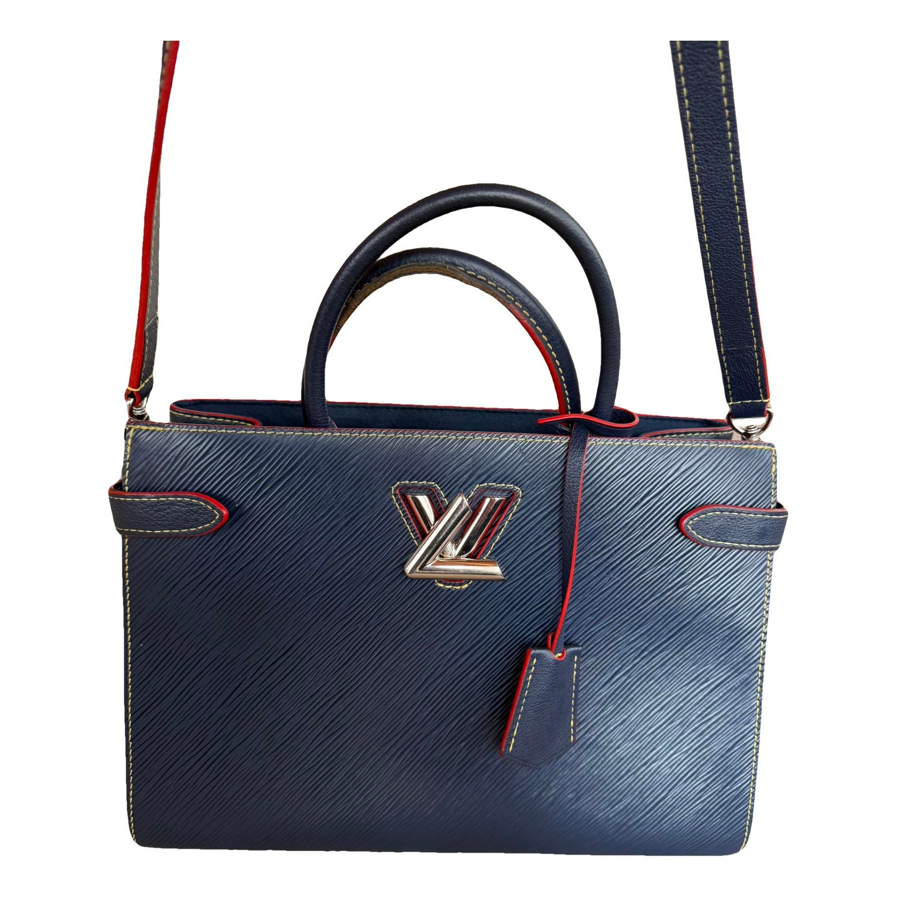 Twist leather tote