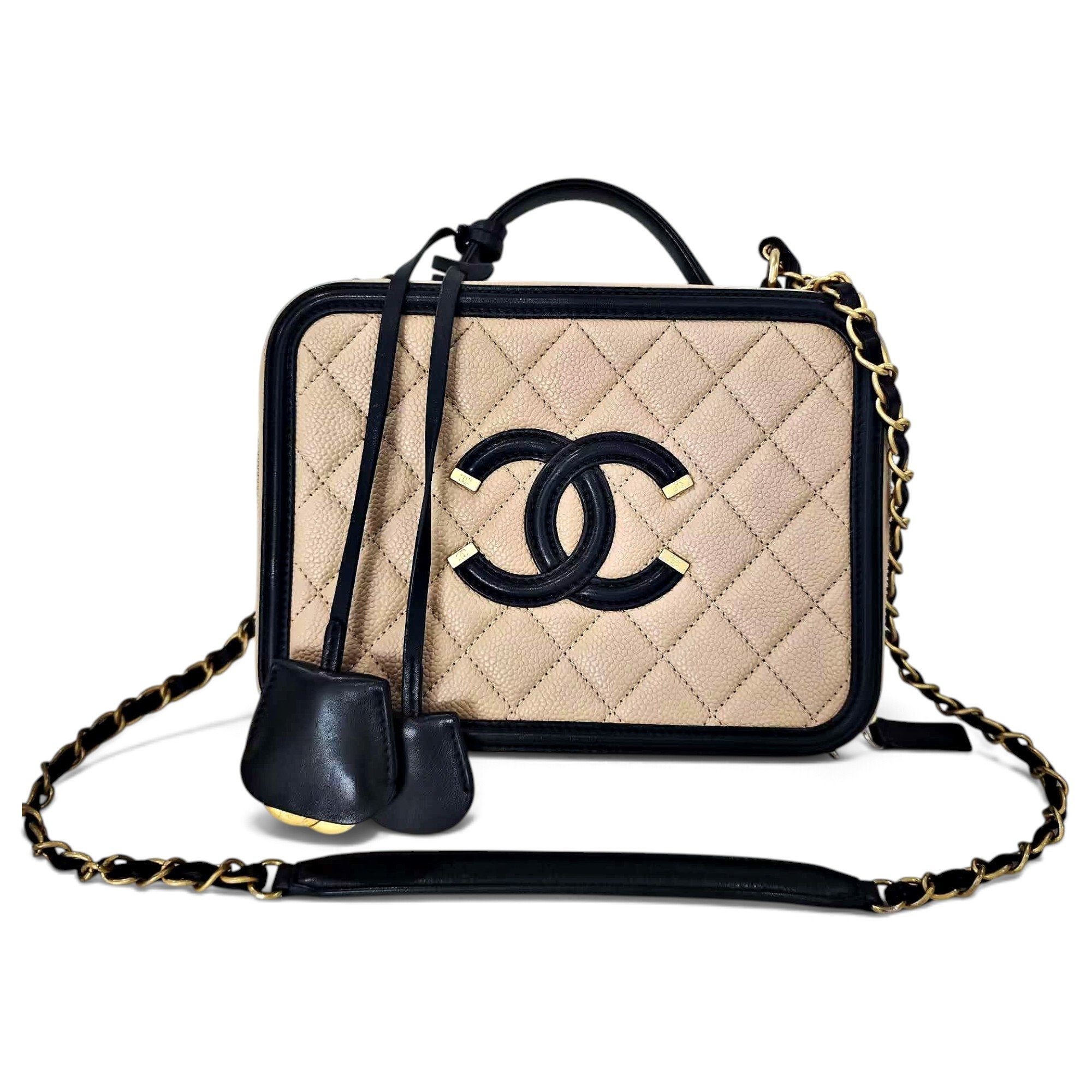 Vanity leather handbag