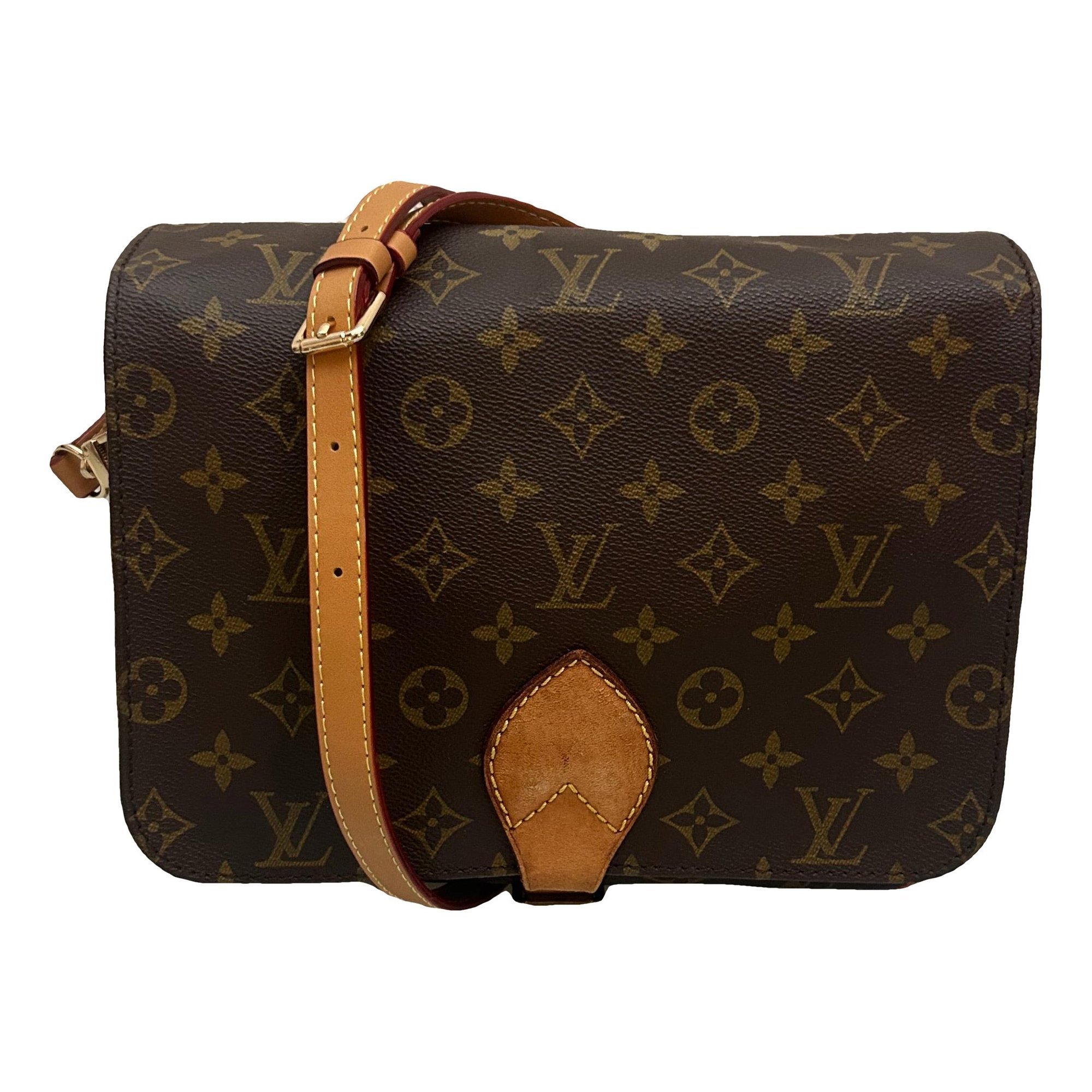 Cartouchière leather handbag