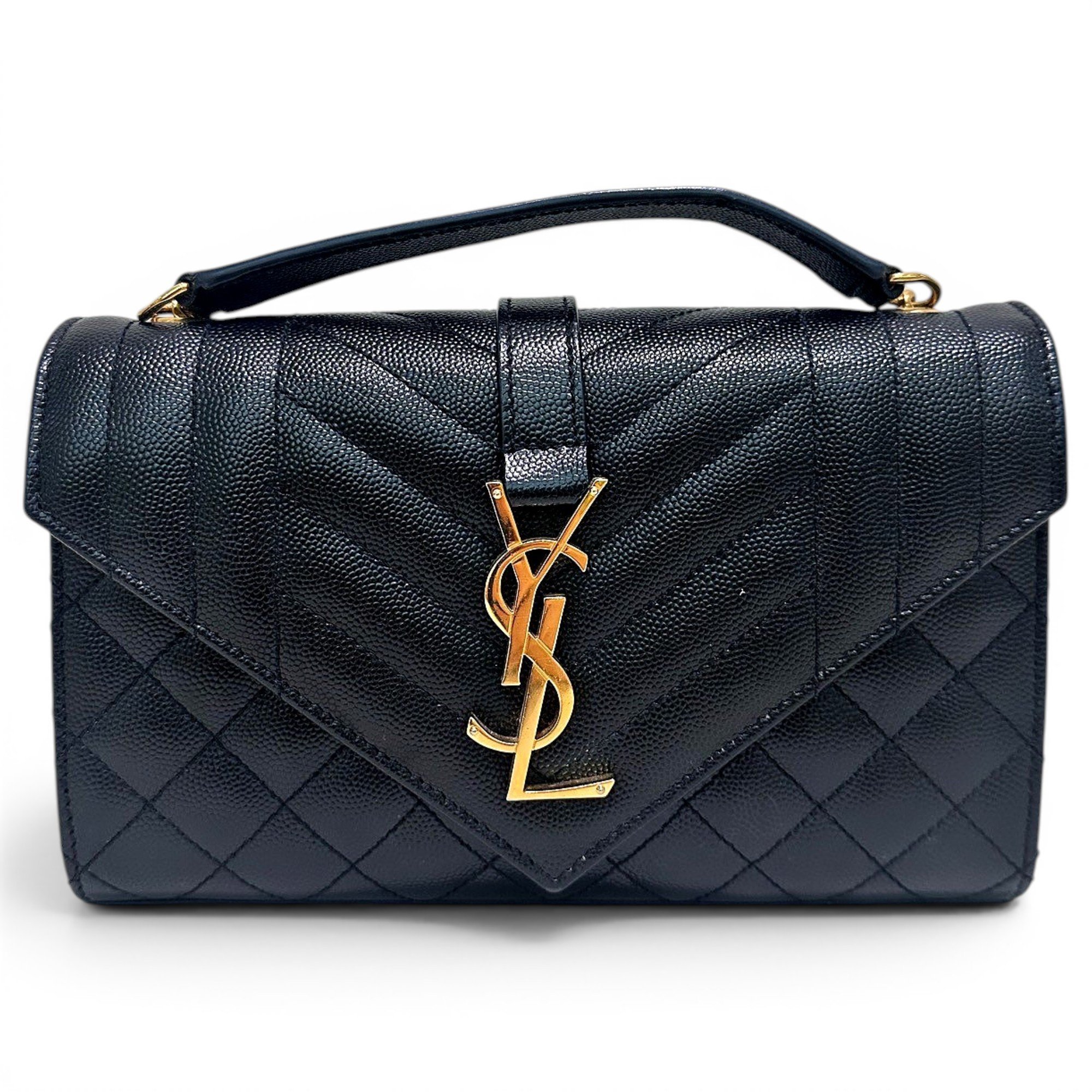 Envelope leather handbag