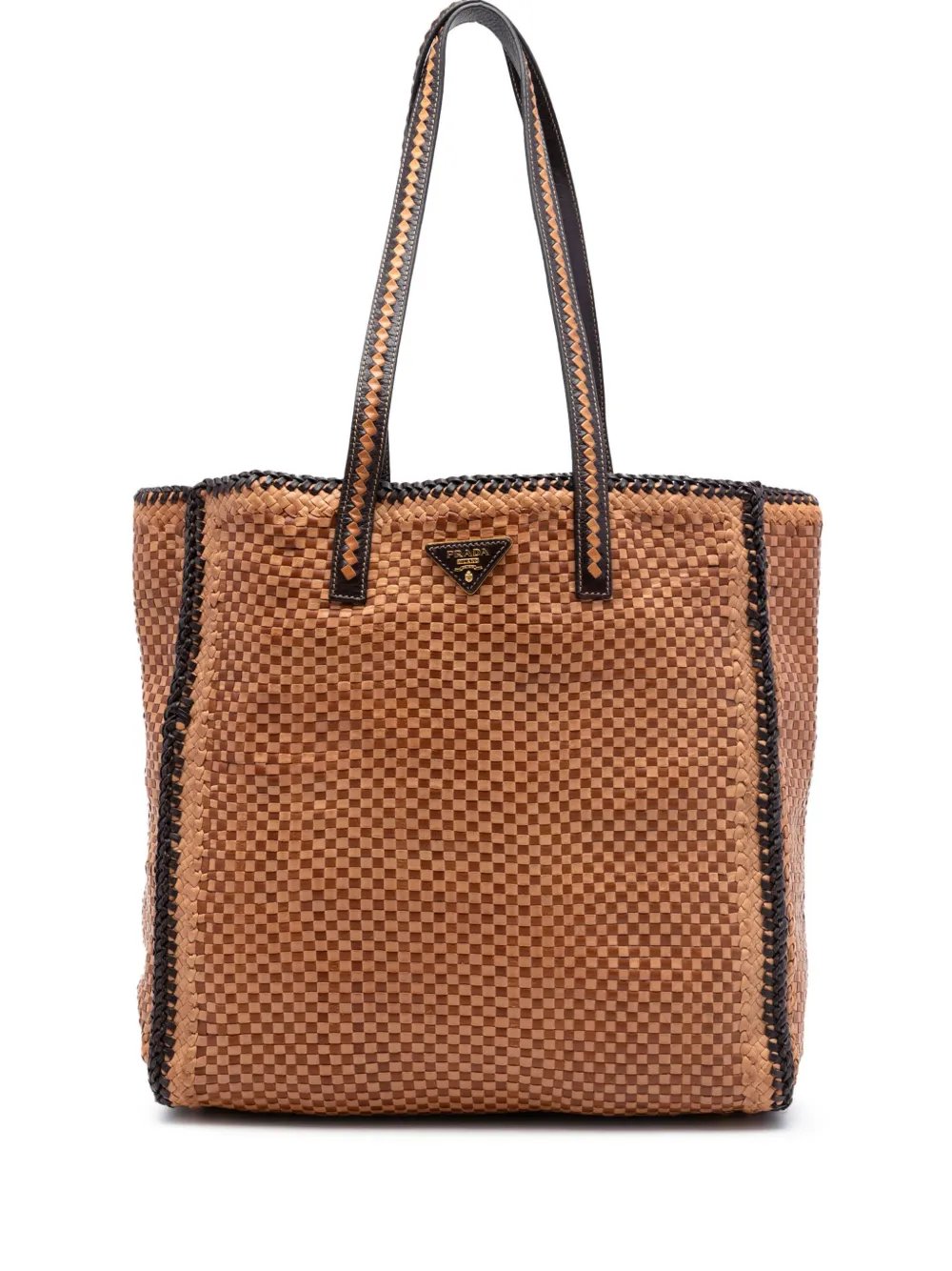 2010-2026 Woven Goatskin Madras tote bag