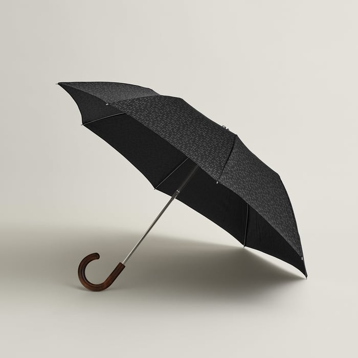 Noir Pluie De H Folding Umbrella