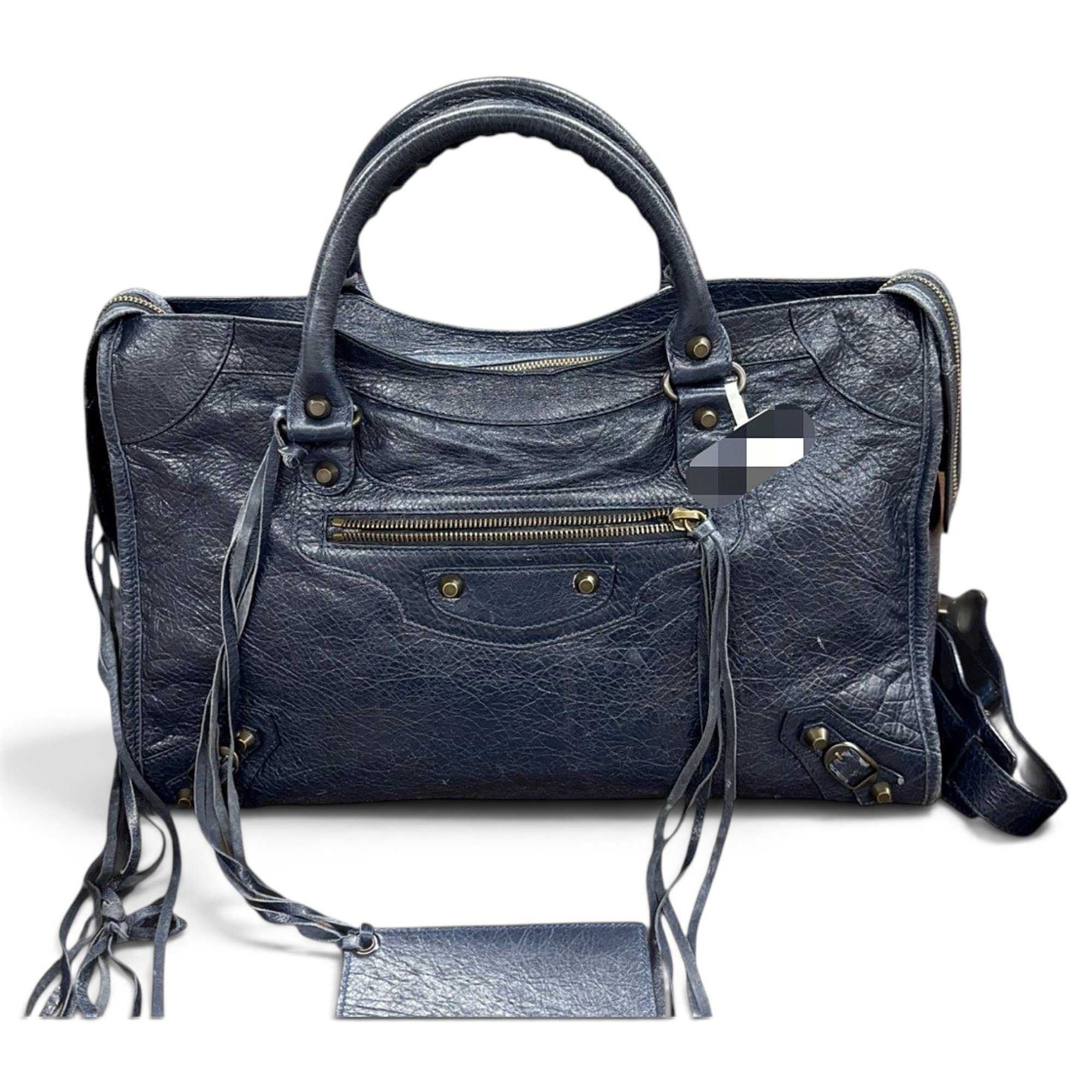 City leather handbag