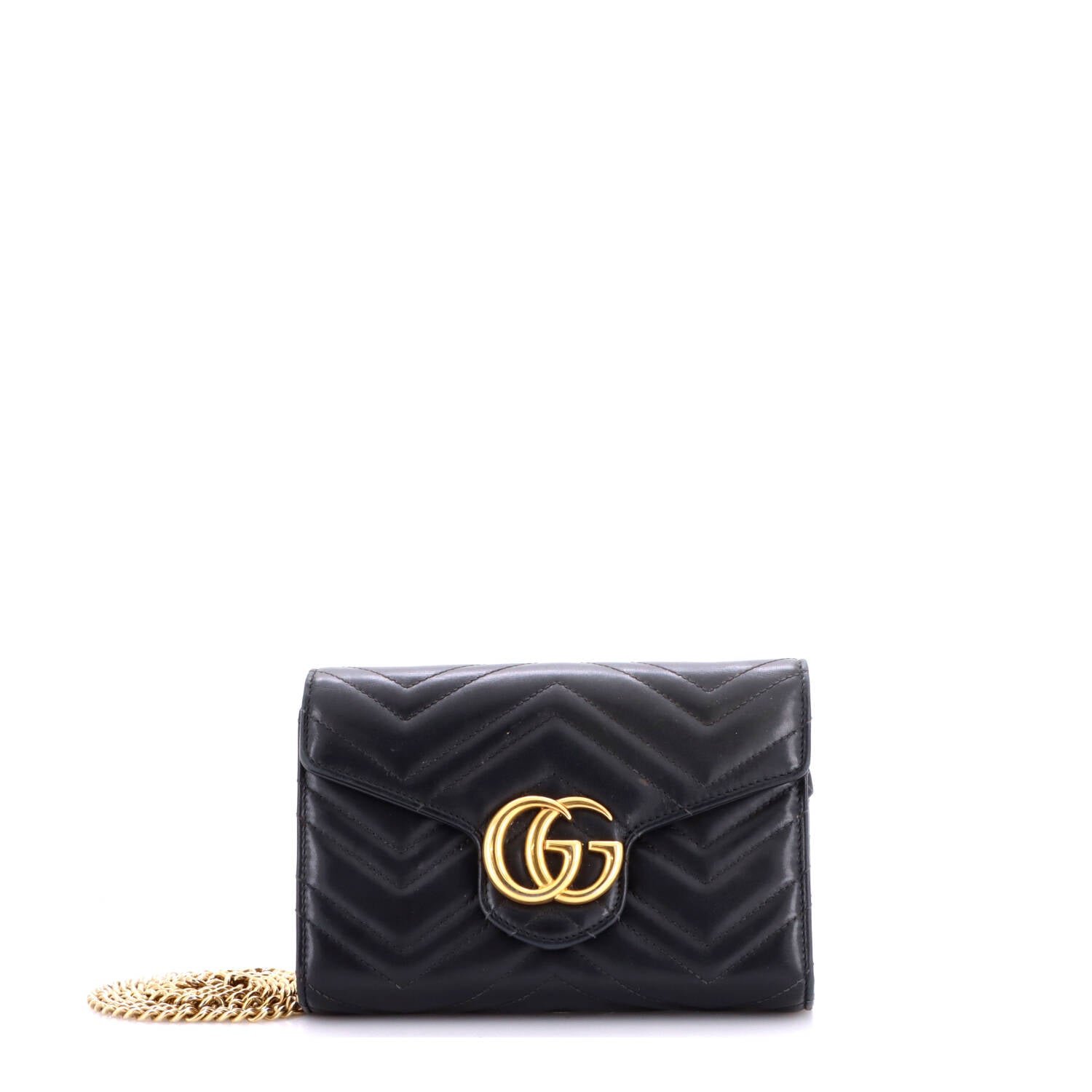 GG Marmont Chain Wallet Matelasse Leather Mini