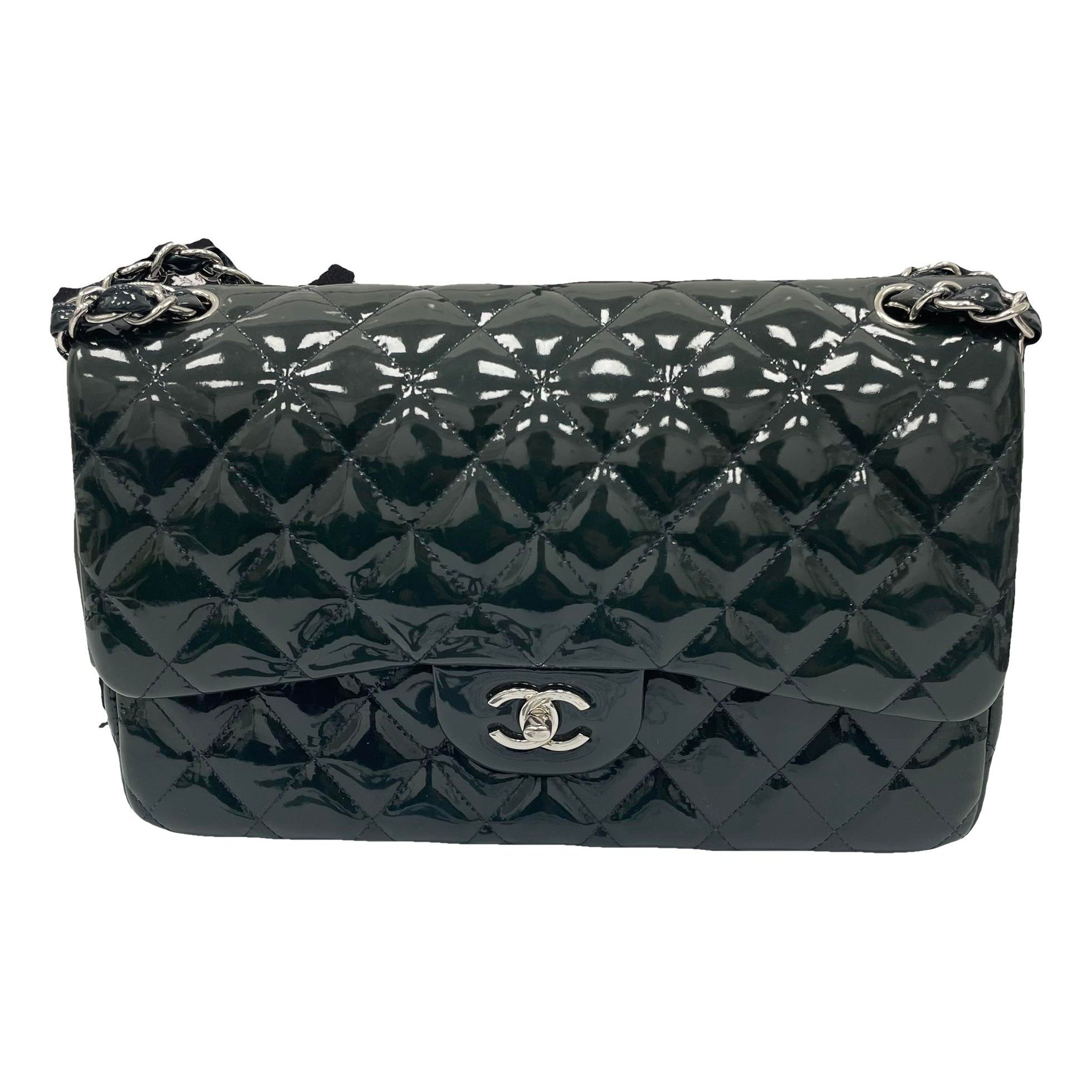 Patent leather handbag