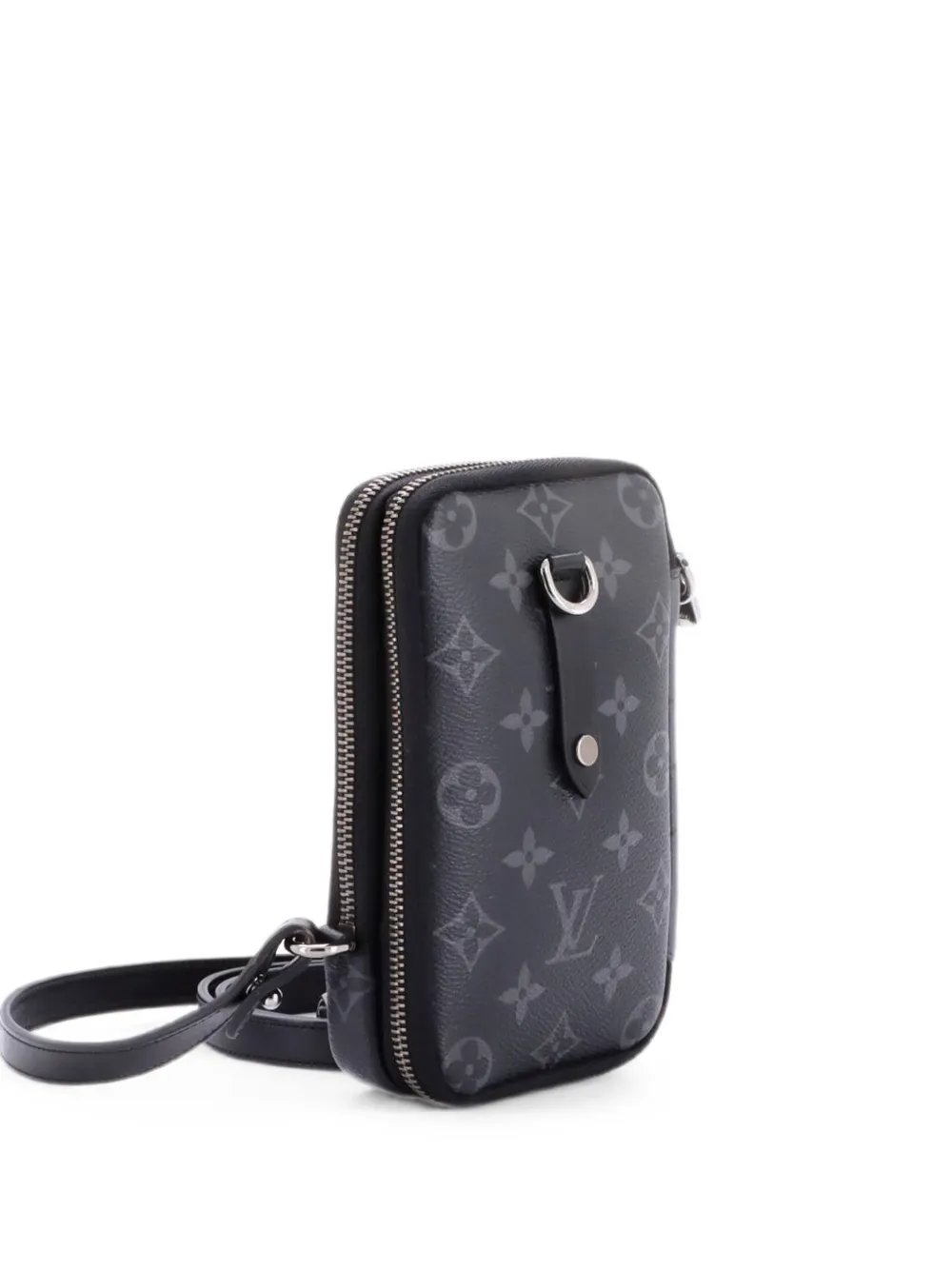 Double Phone Pouch Reverse Monogram Eclipse Canvas clutch bag