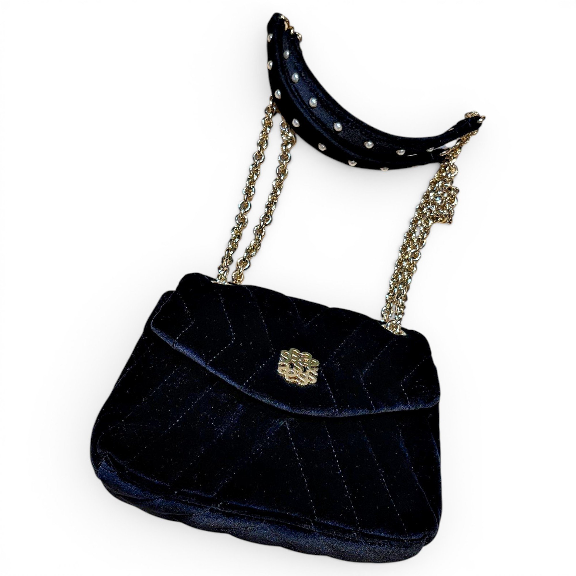Sandro Velvet clutch bag