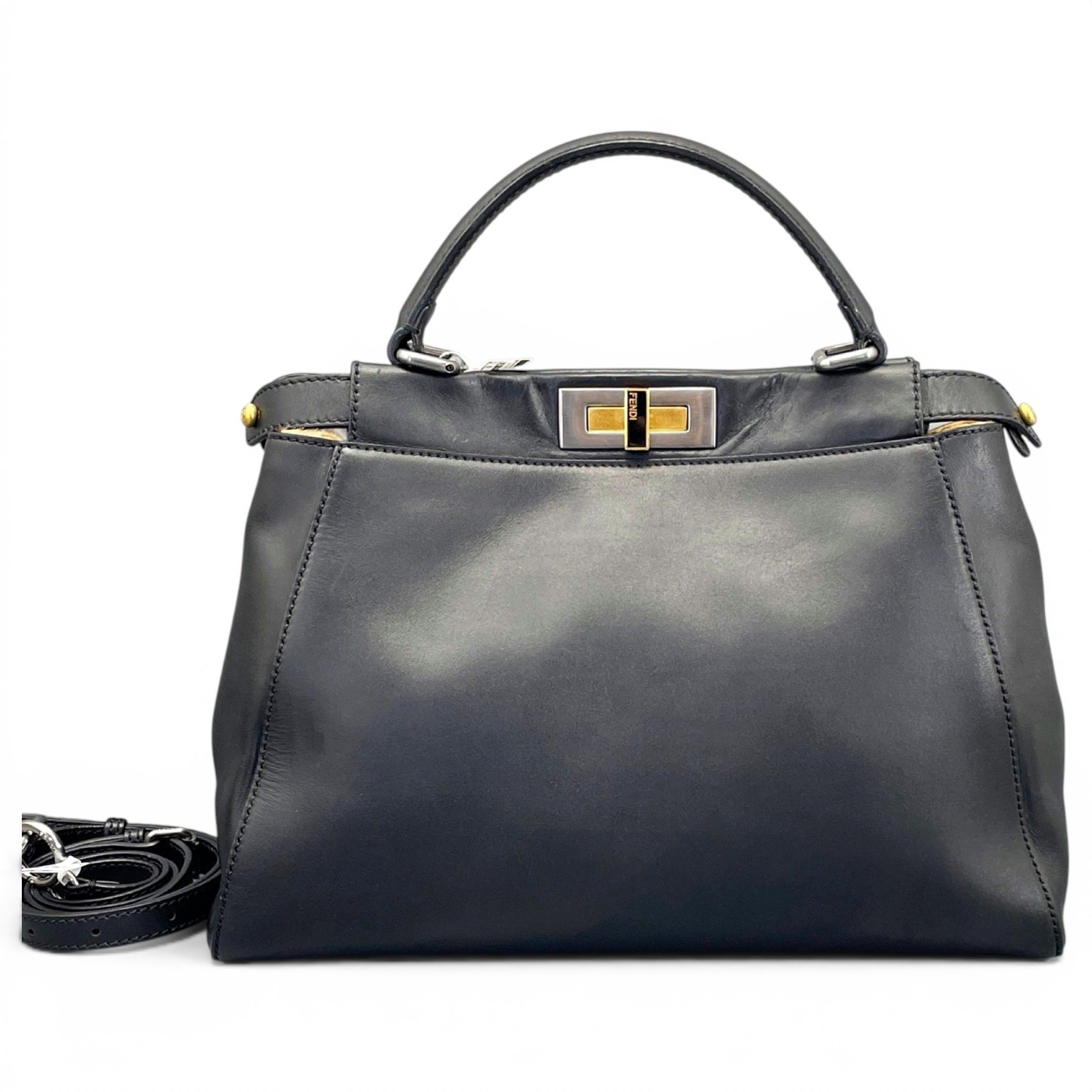 Peekaboo leather handbag