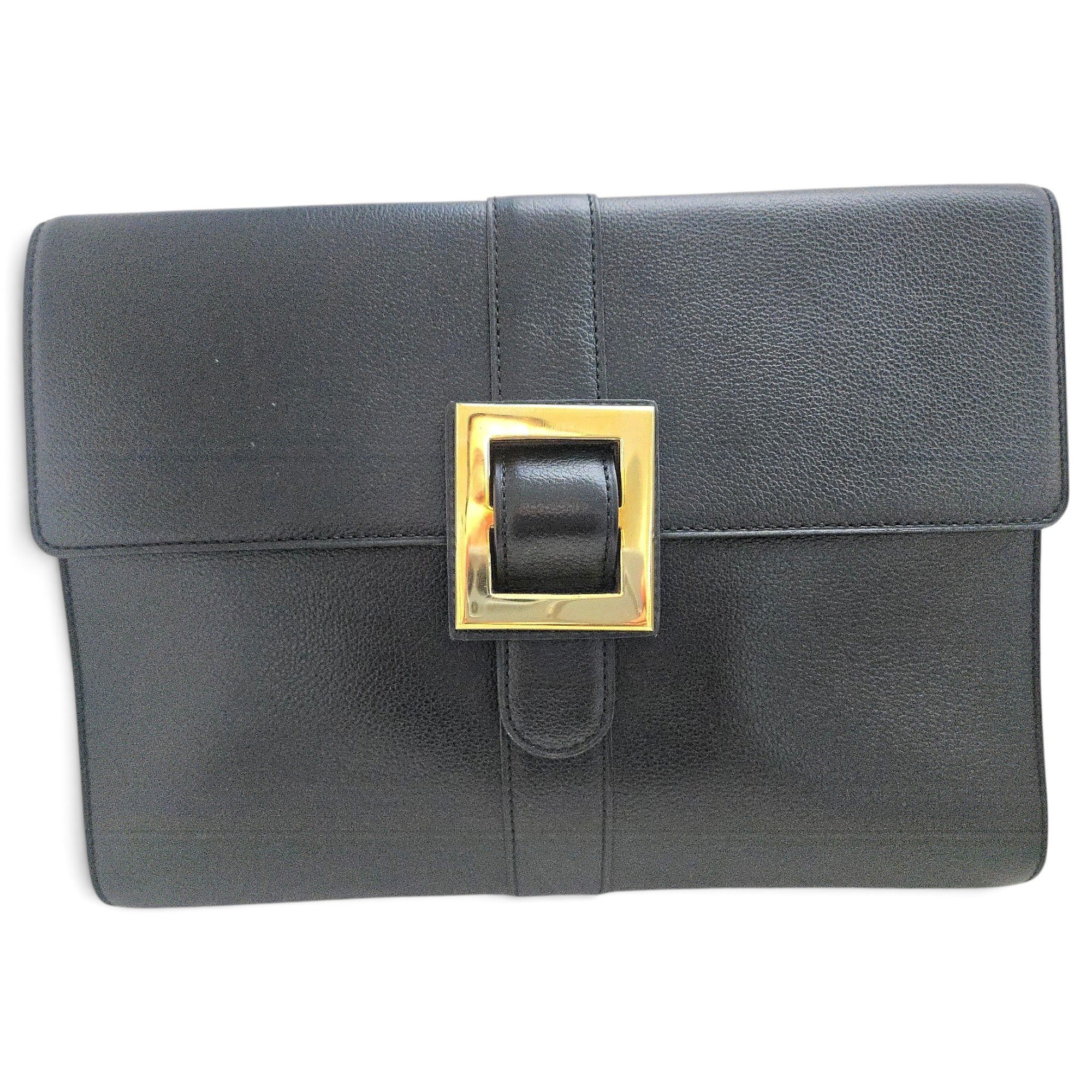 Leather clutch bag