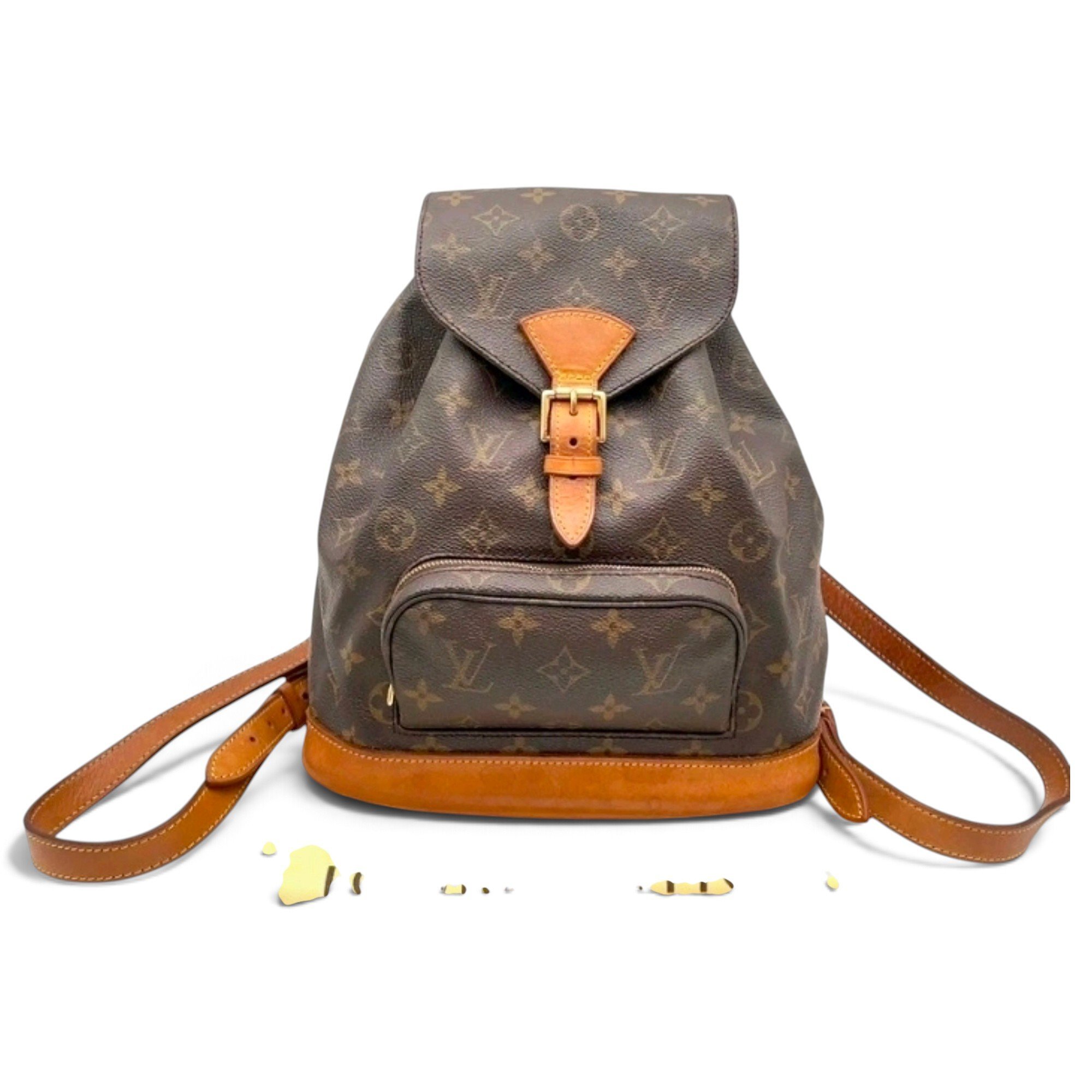 Montsouris Vintage leather backpack