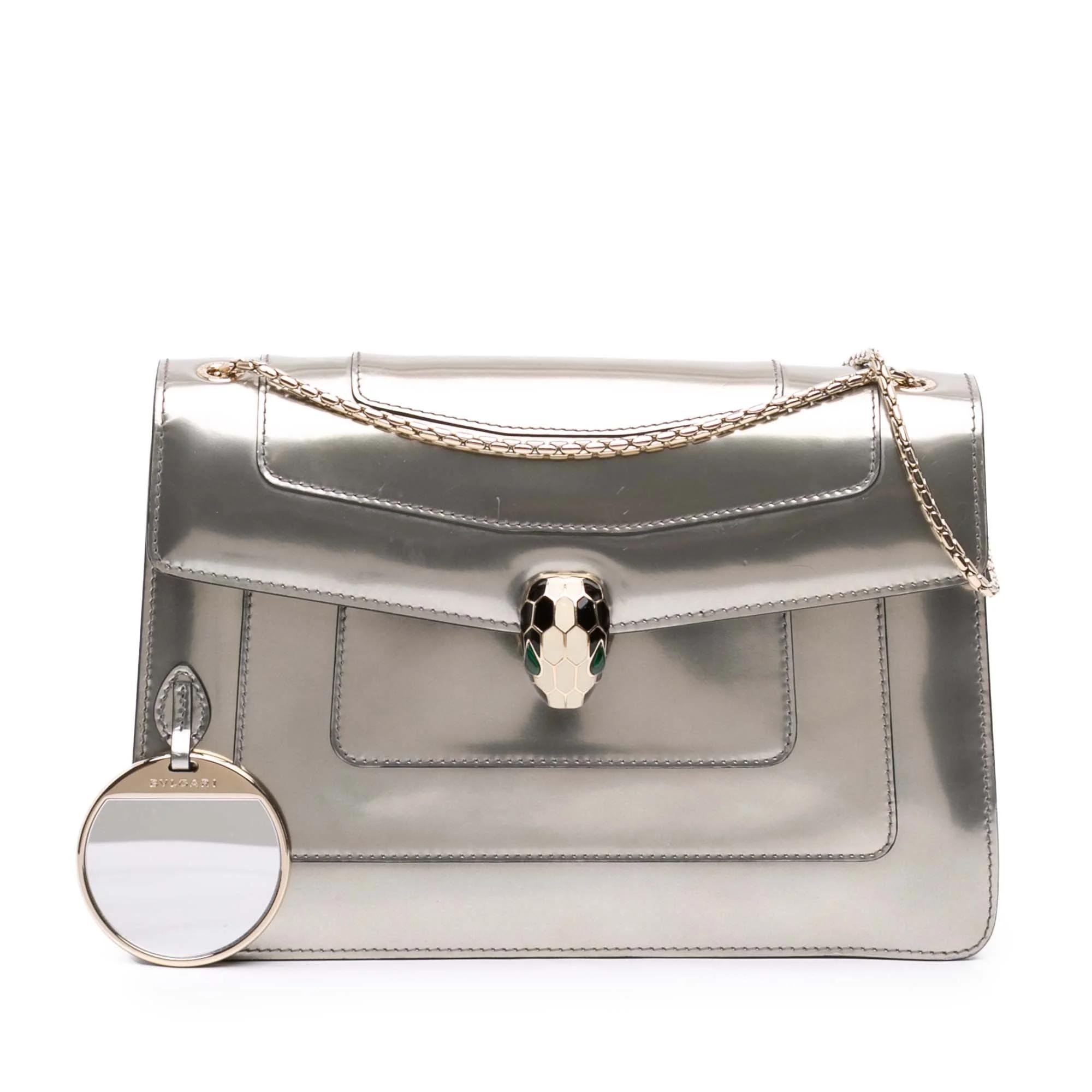 Serpenti patent leather handbag