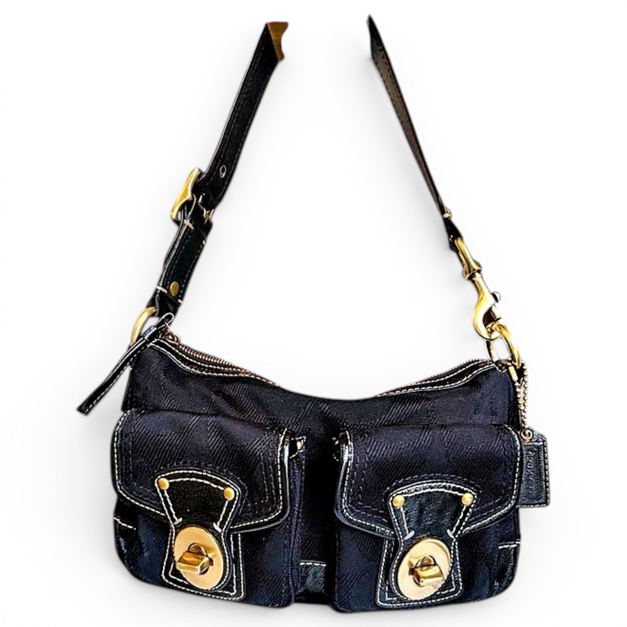 Patent leather handbag