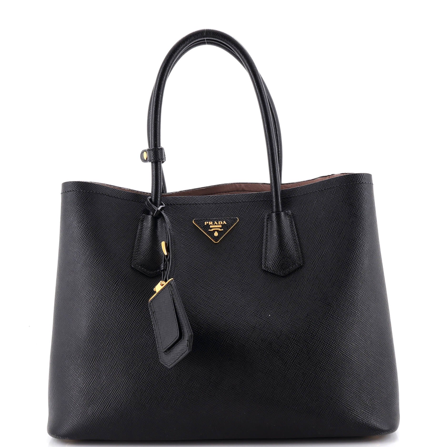 Cuir Double Tote Saffiano Leather Medium