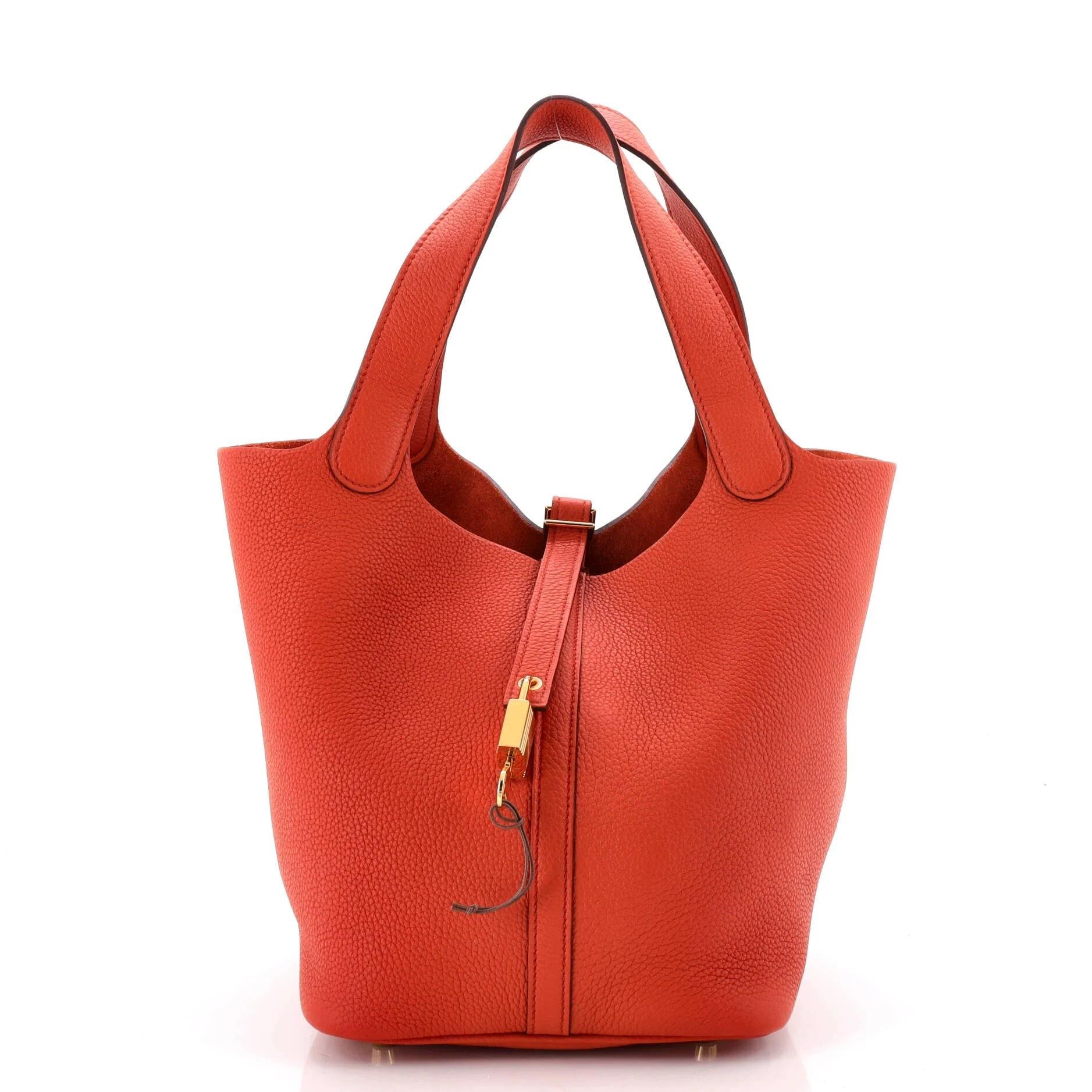 Picotin leather handbag