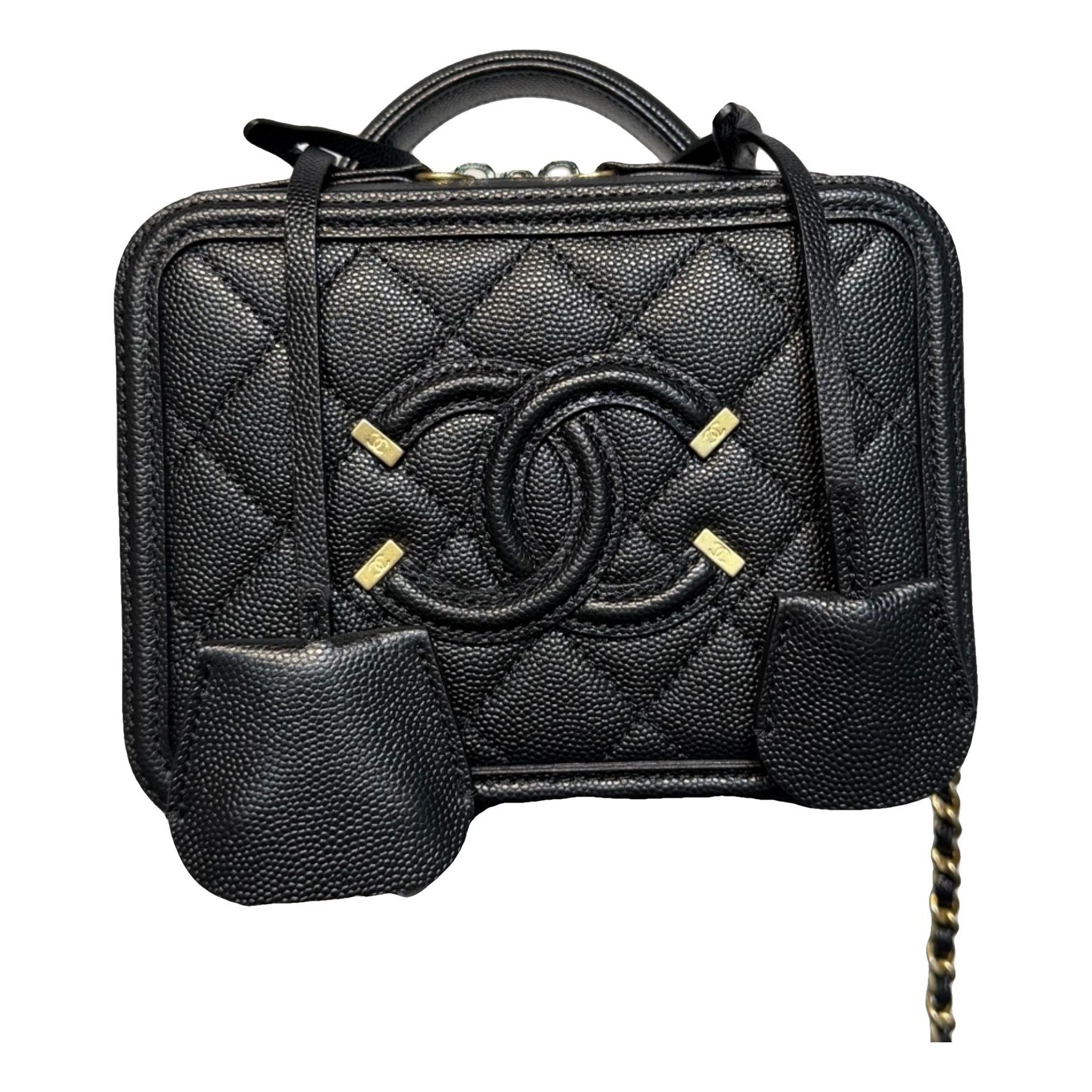 Vanity leather handbag