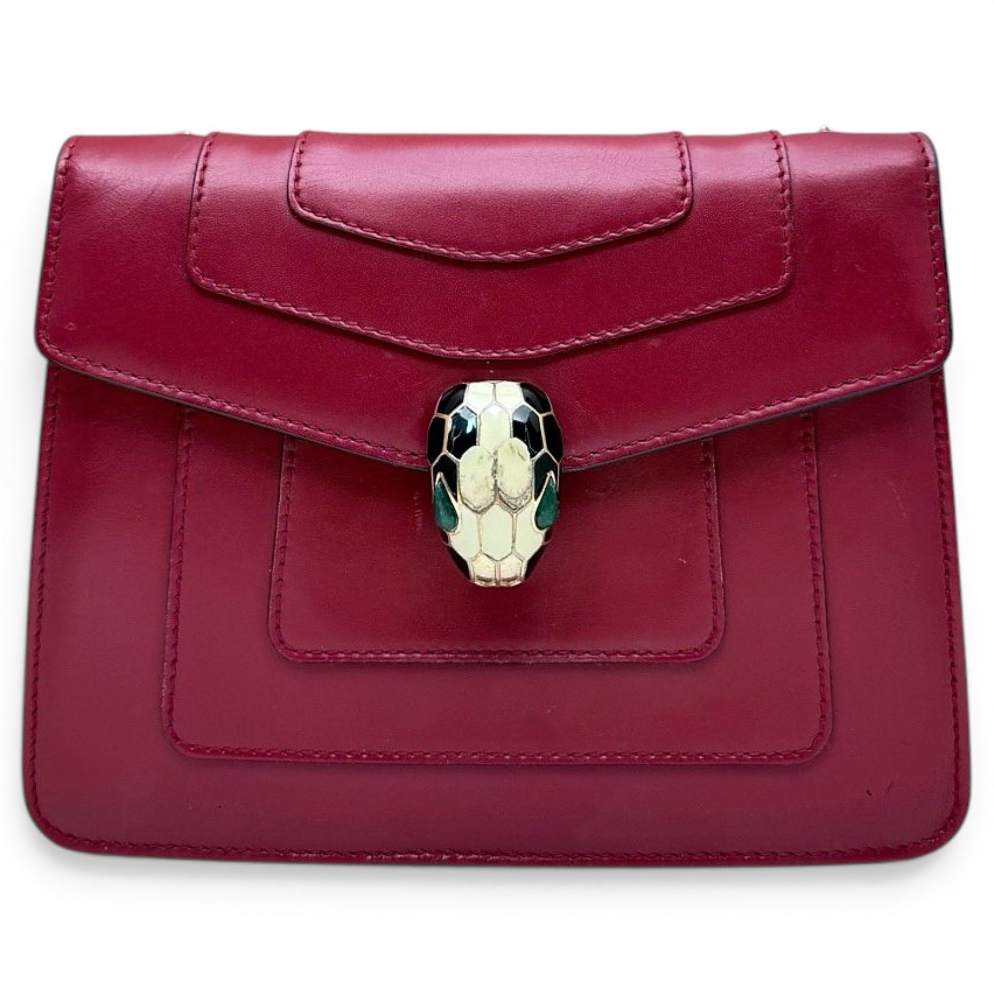 Serpenti leather handbag