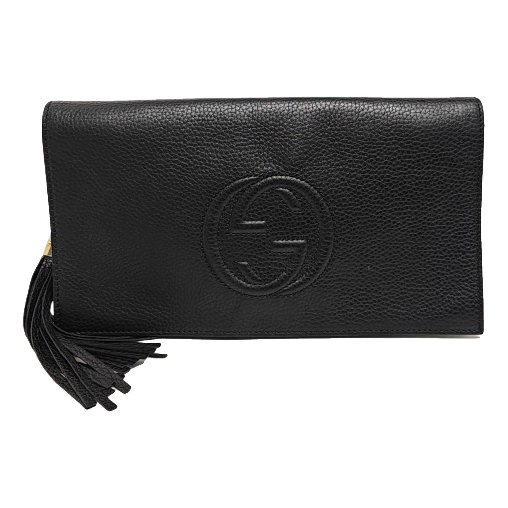 Soho leather clutch bag